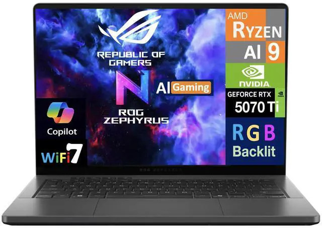 ASUS ROG Zephyrus G14 AI 14.0 in 120Hz 2.8K Display Ryzen AI 9 HX 370 32GB RAM