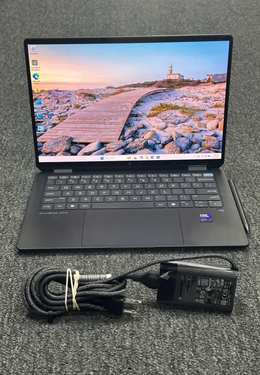 HP OmniBook Ultra Flip 2-in-1 14″ 3K OLED Touch. Ultra 7 258V 32GB 2TB W/STYLUS