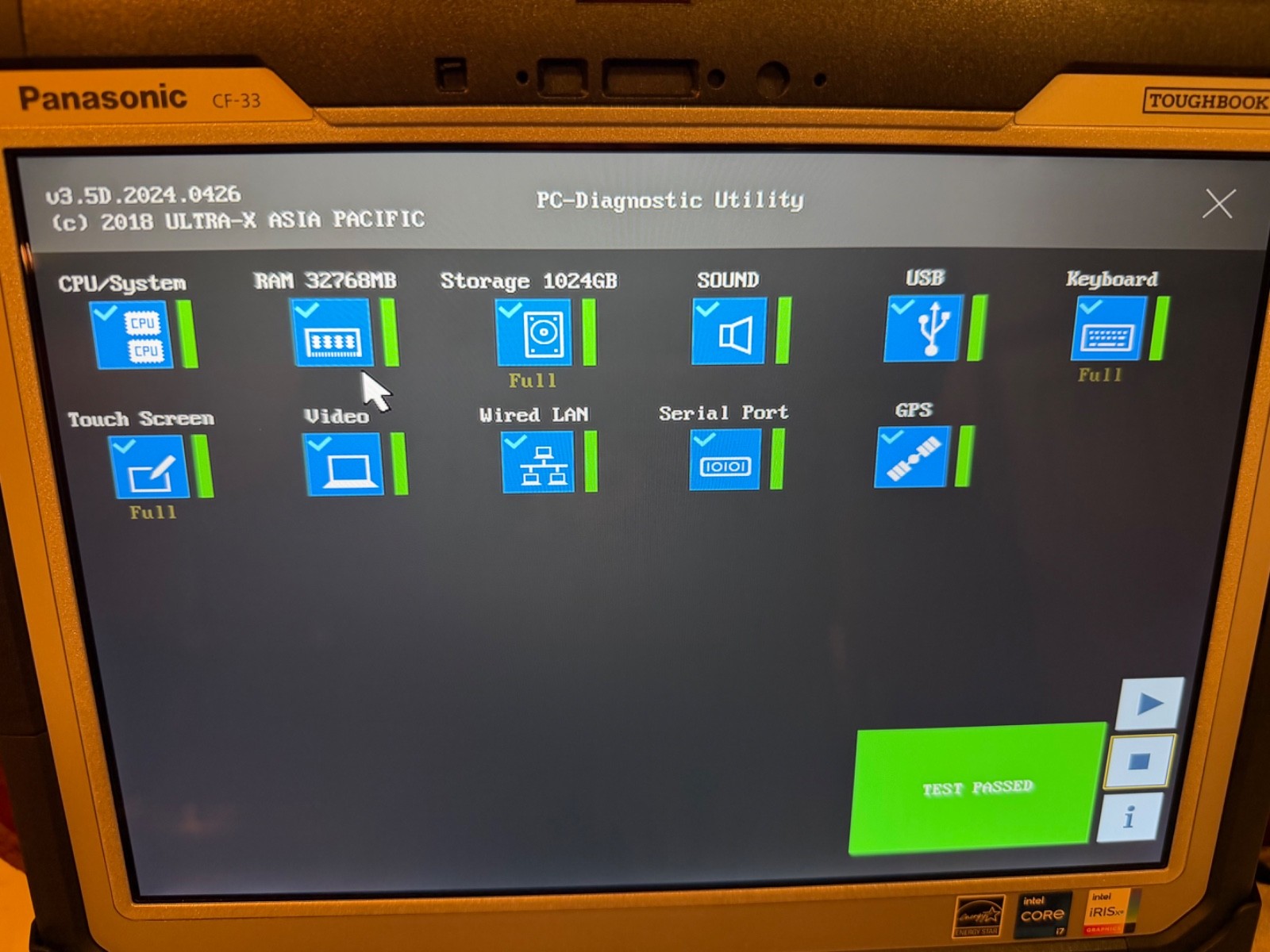 New Panasonic Toughbook CF-33 MK4 i7-1370P 32GB/1TB/Serial/Premium Keyboard/0 Hr