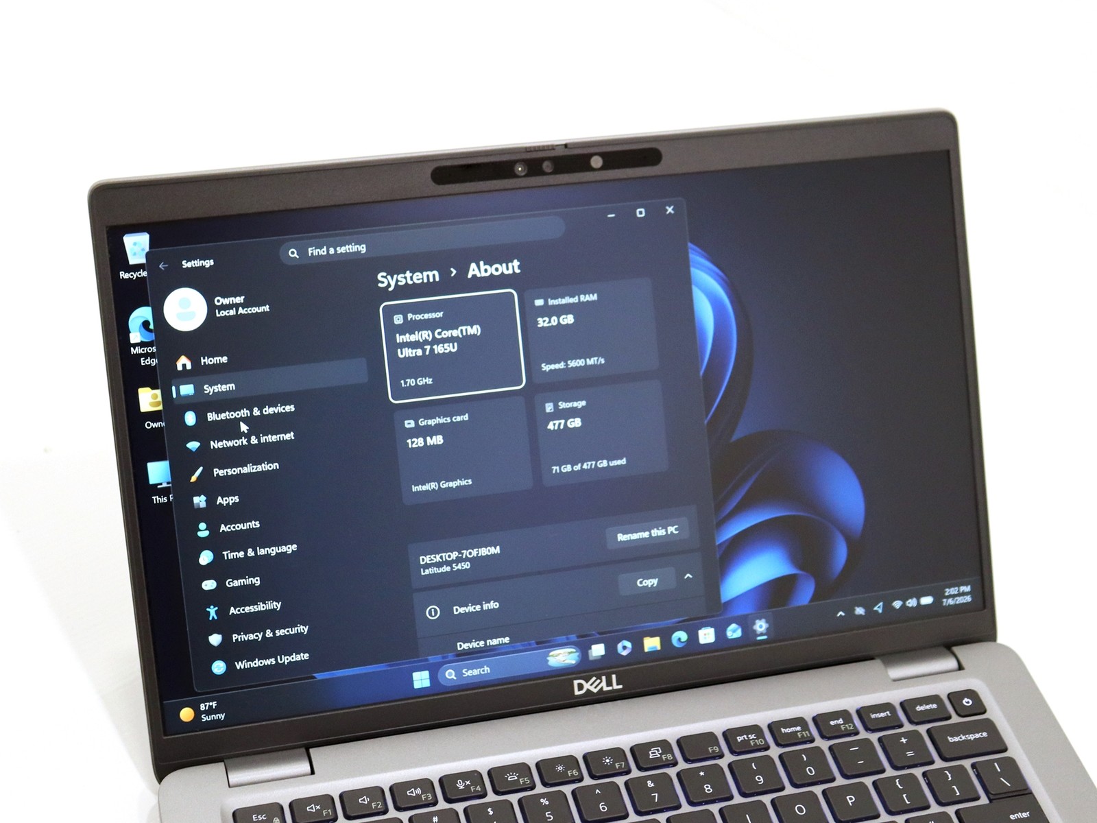 Dell Latitude 5450 14.0″ Ultra 7 165U 32GB 512GB NVMe W11P + ProSupport Plus