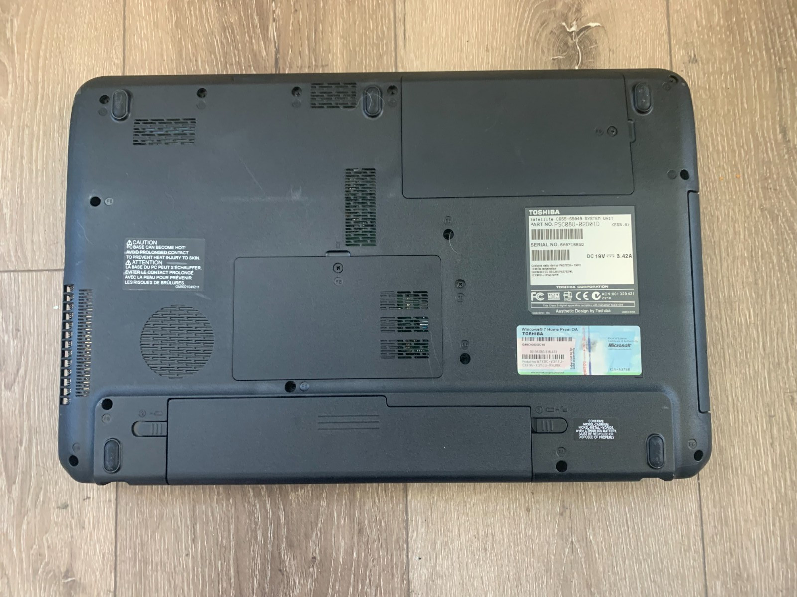 Toshiba Satellite C655-S5049 15.6″ Intel Celeron 900 2.20GHz 2GB RAM 250GB Win 7