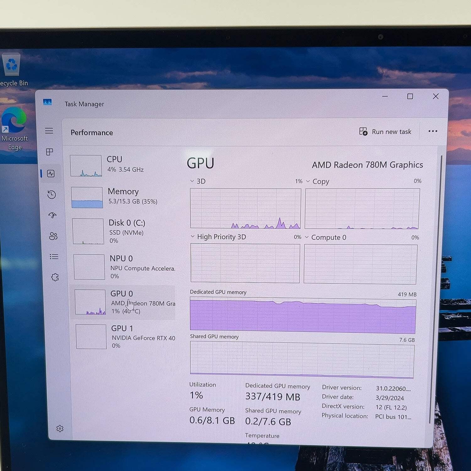 Asus ROG Zephyrus G14 GA403UV Ryzen 9 8945HS 16GB RAM 1TB SSD GeForce RTX 4060