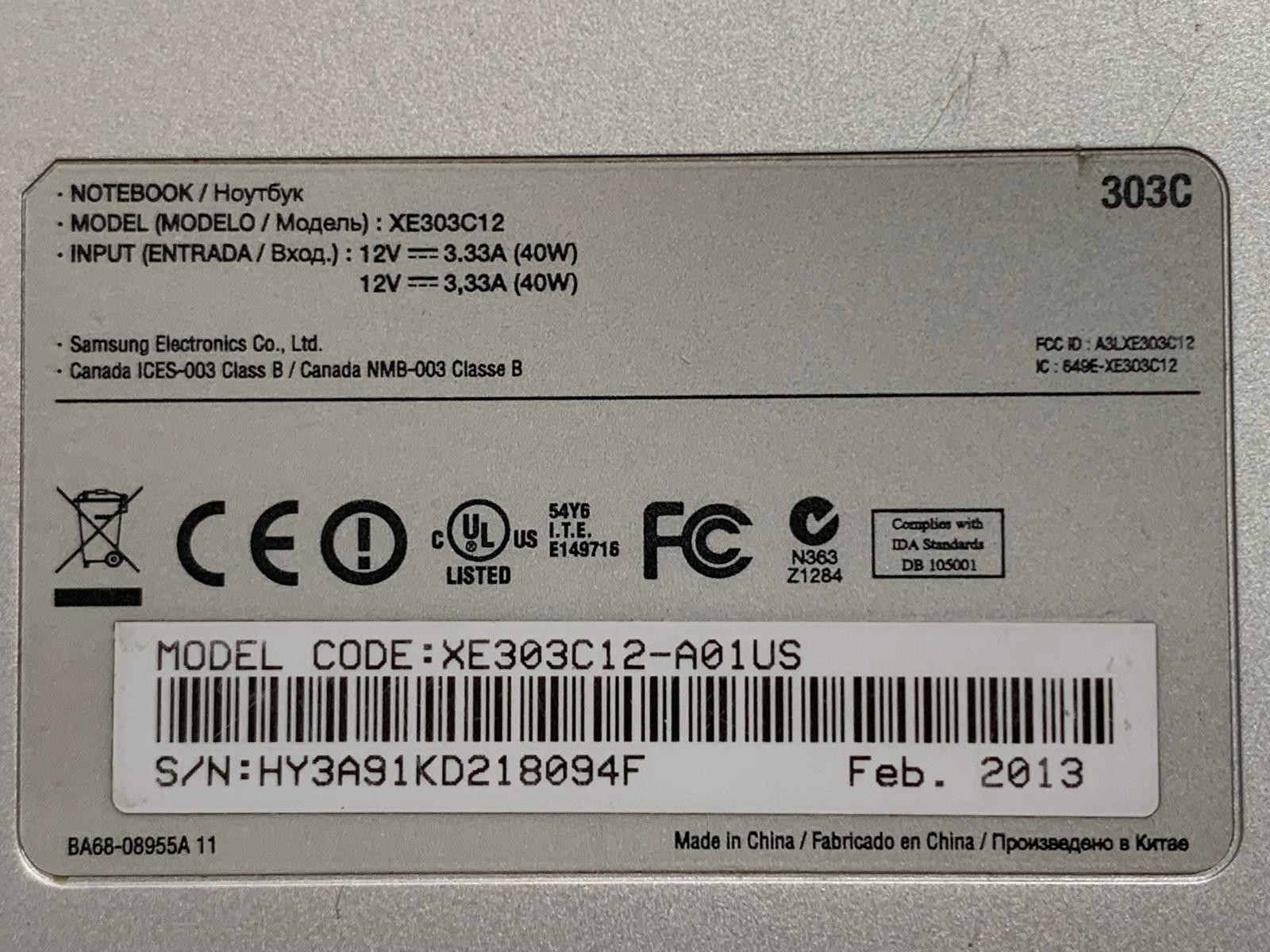 ✨Samsung Chromebook XE303C12 11.6″ Laptop – Charger – WiFI NEEDS NEW BATTERY✨