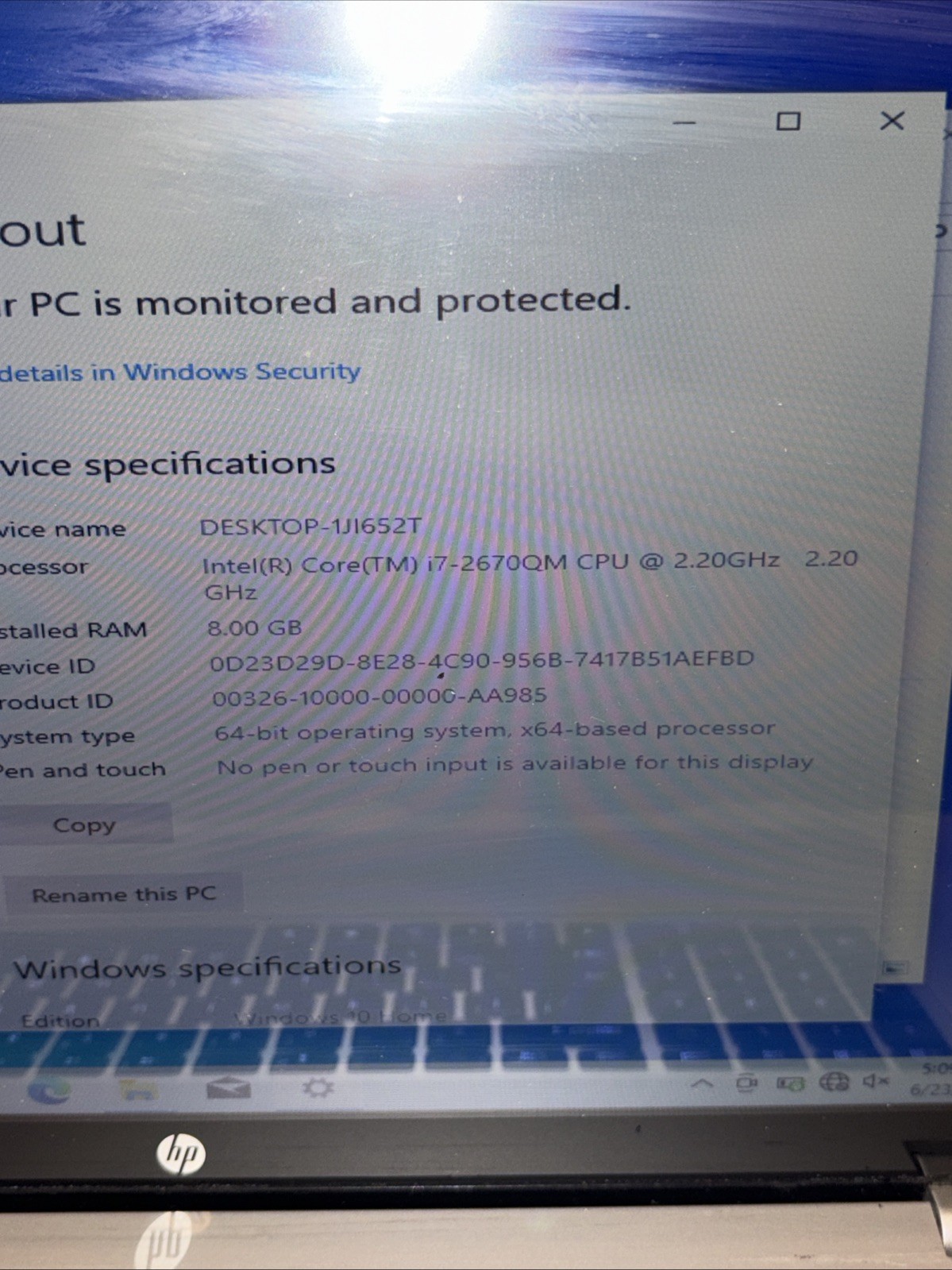 HP Envy 17-3077nr 17.3″ Notebook – i7-2670QM 2.20 GHz, 8 GB, 1 TB, Win 10