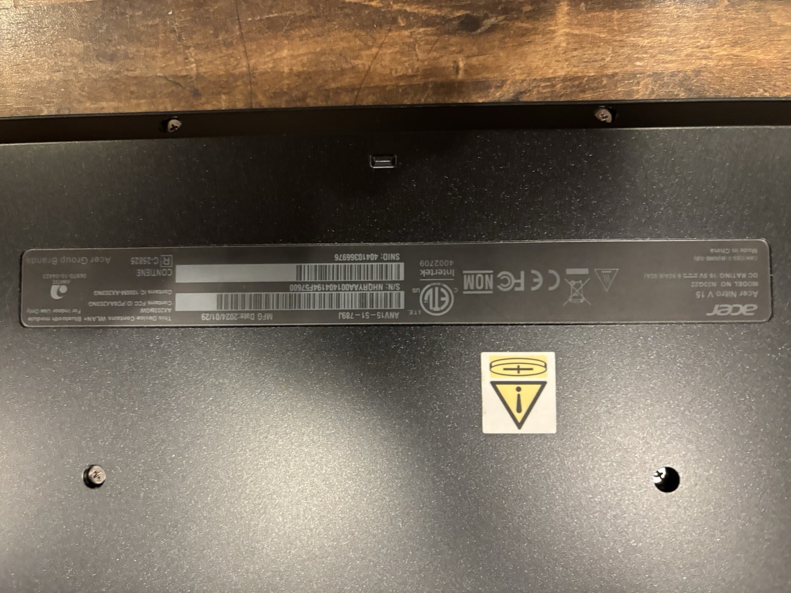 Acer V15 Gaming Laptop All Black 16GB RAM 512GB SSD i7 RTX 4060
