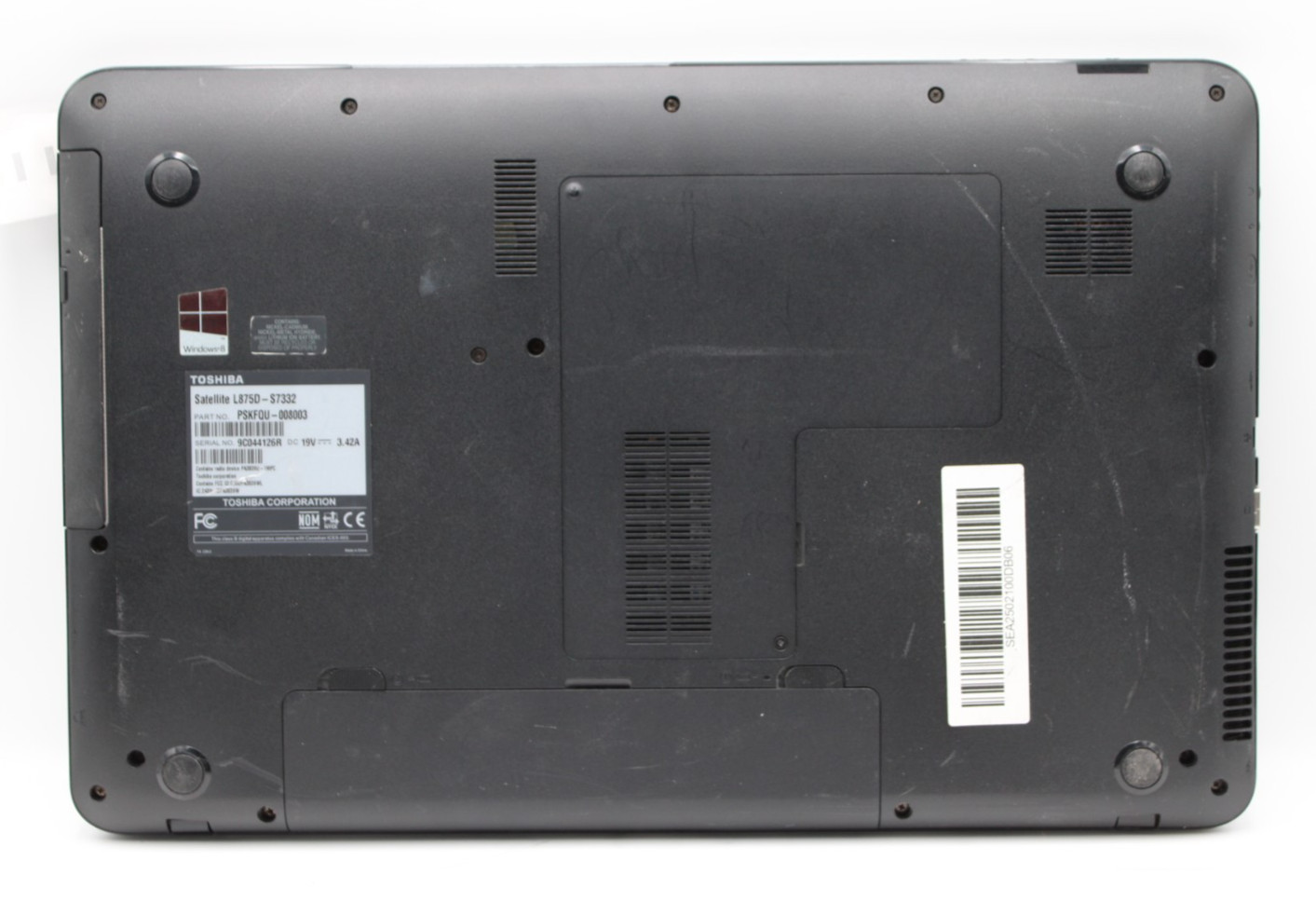 Toshiba Satellite L875D AMD A6-4400M@2.7GHz 1.25GB DDR3 240GB NO OS*USED/TESTED*