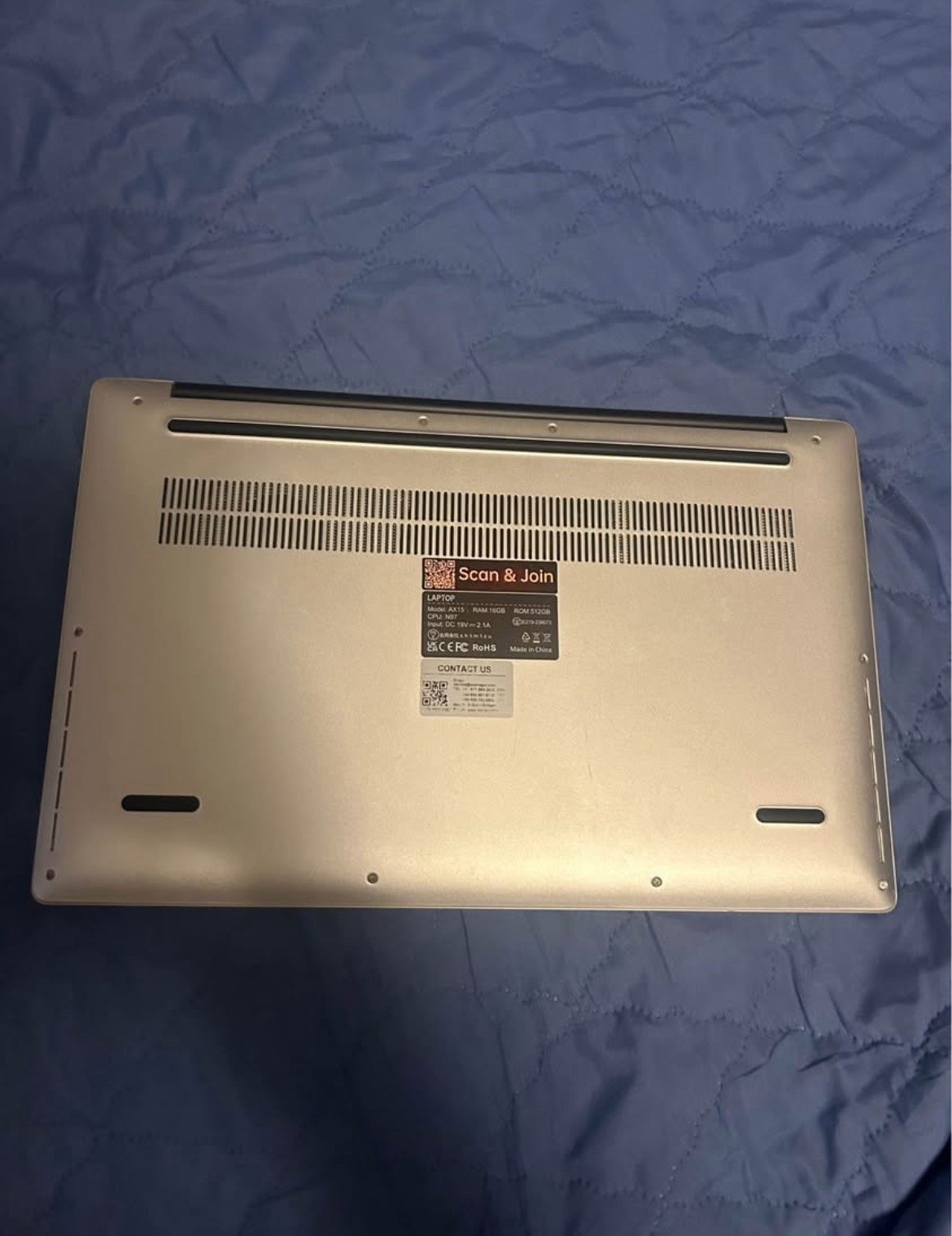 Ami 15.6in Laptop Intel Celeron N5095 16GB RAM 512GB SSD Windows Silver