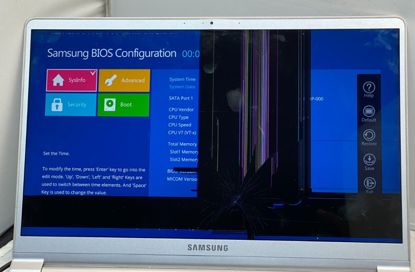Samsung NP900X5L, Intel(R) Core(TM) i7-6500U CPU 2.50GHz 8gb RAM NO HARDRIVE