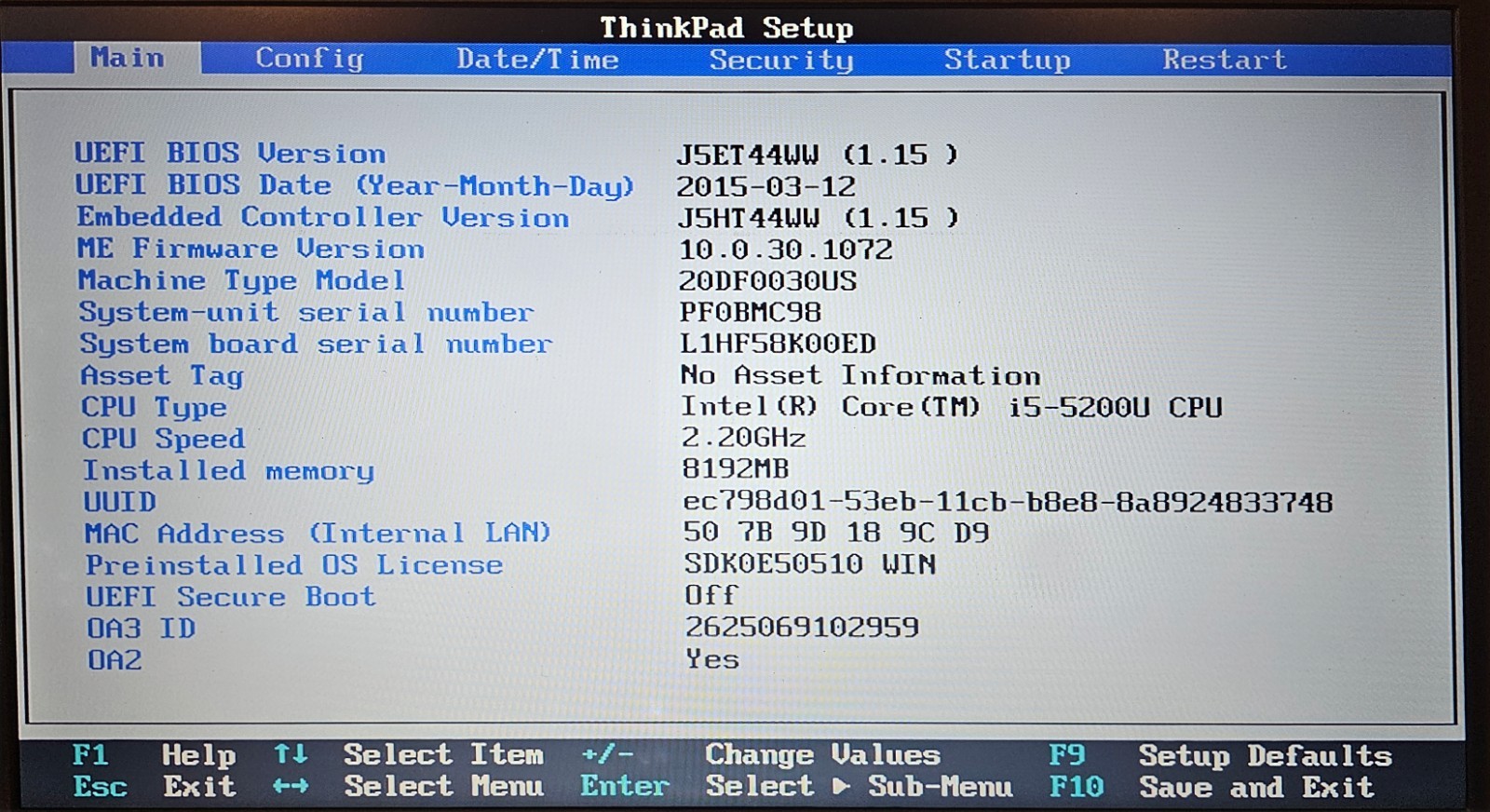 Lenovo ThinkPad E550 Intel i5-5200U – 8GB Ram – 500GB SSD – Windows 11 Pro 25H2