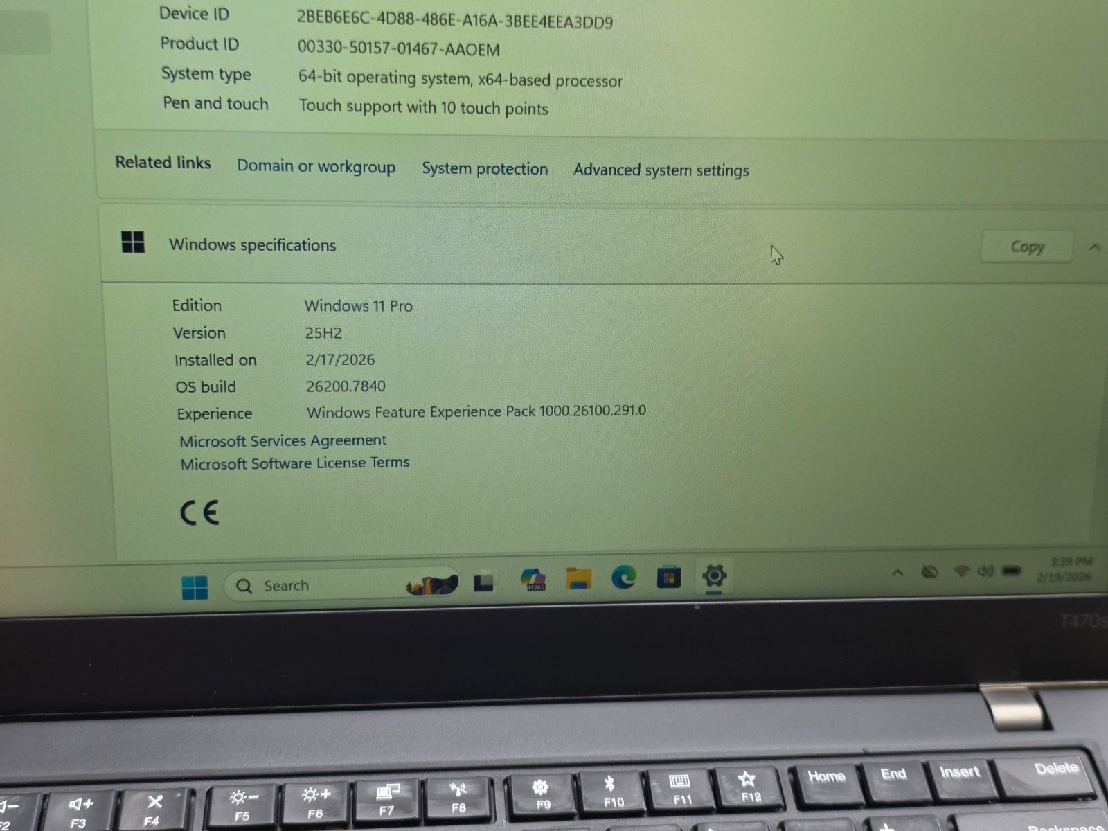 14″ Lenovo ThinkPad – i5-7300U, 20GB, 256GB NVMe M.2 SSD | W11 Ready!!