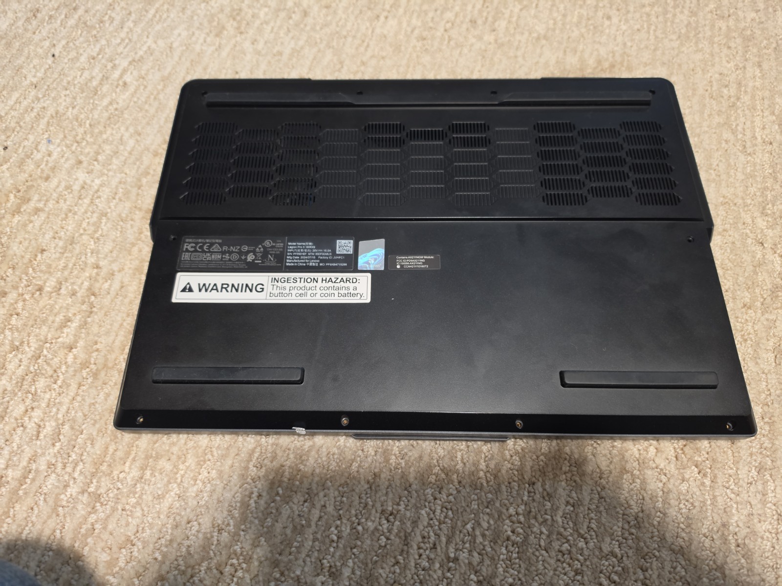 For Parts Lenovo Legion Pro 5 16irx9 i9-14900HX RTX 4070 8GB 32GB DDR5 RAM 16″