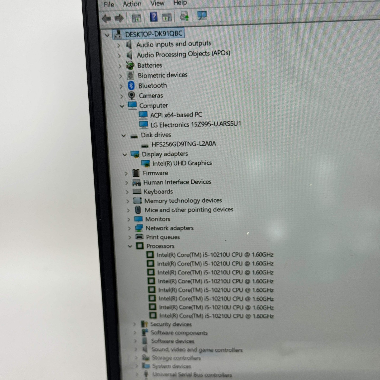 LG Gram 15Z995 15.6″ i5-10210U 1.6GHz 8GB RAM 256GB SSD