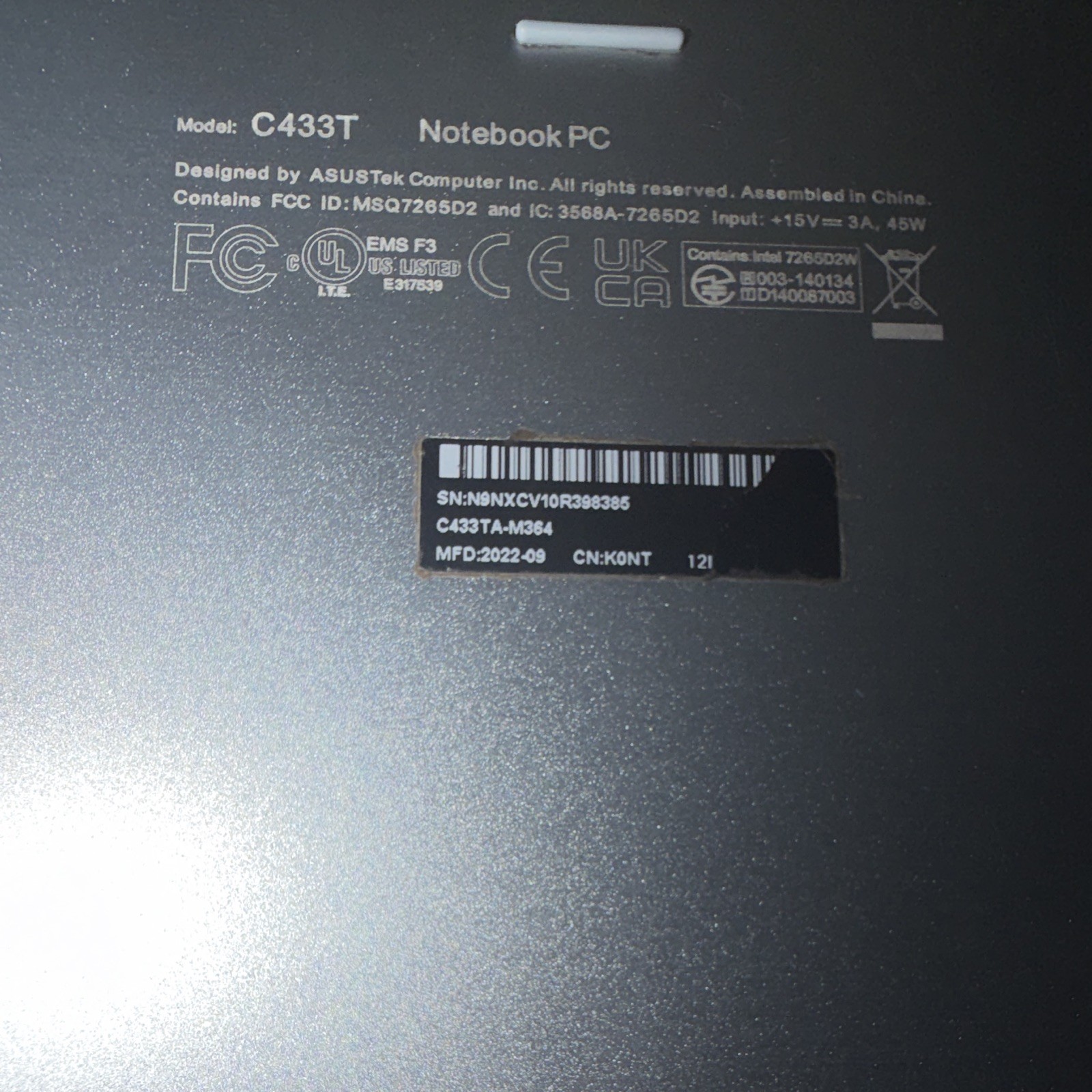 ASUS Chromebook C433T 14″ Intel Core m3 8th Gen 4GB 64GB eMMC Chrome OS Silver