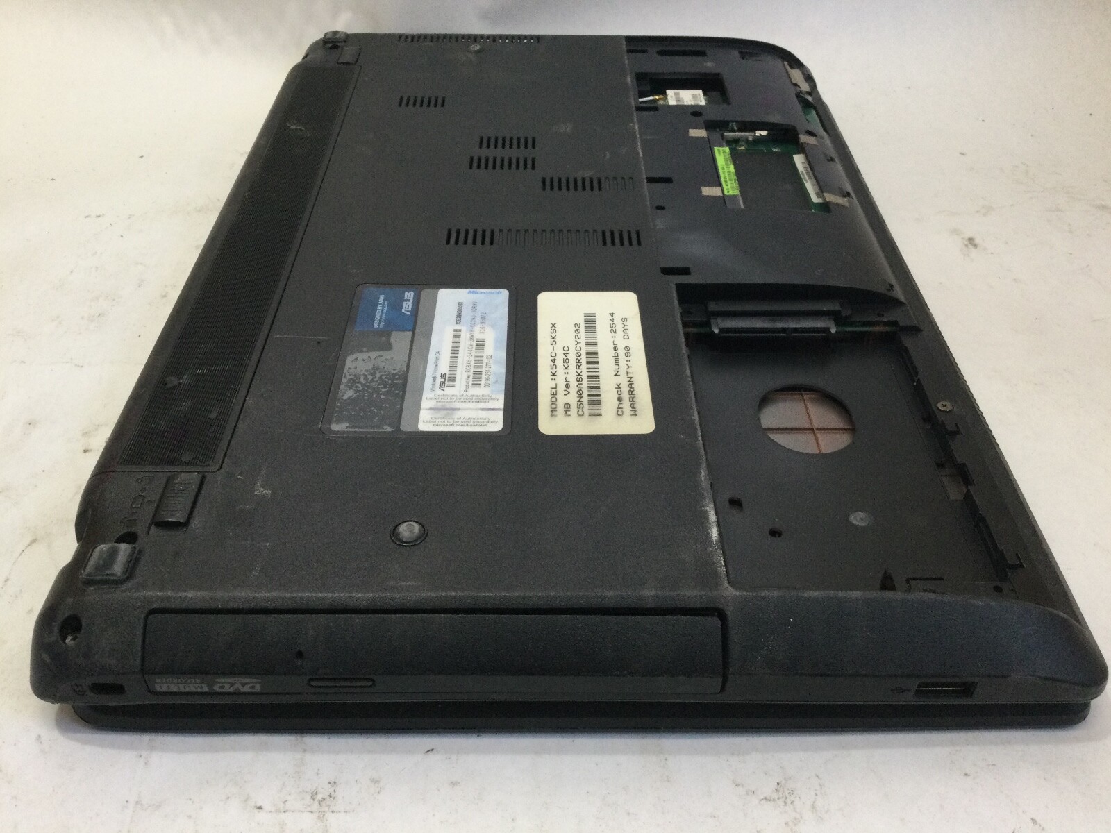 ASUS NOTEBOOK X54C – INTEL PENTIUM B960 – NO RAM – BOOTS TO BIOS – READ DESC- BB