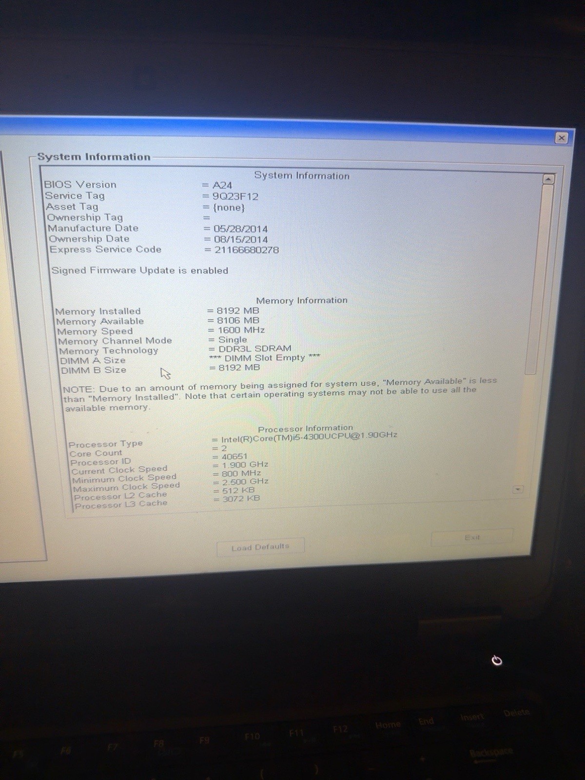 Dell Latitude E5440 14in i5-4300U 8GB 240GB HDD Windows Bluetooth Charger