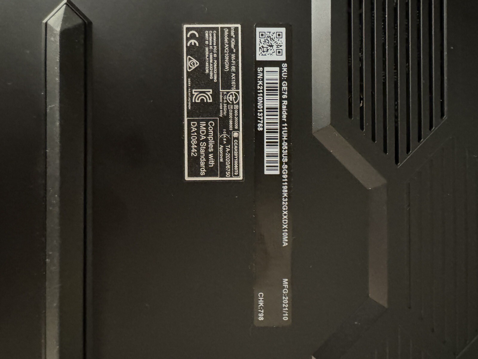 MSI GE76 Raider 17.3″ 360Hz FHD Display, Intel Core i9-11980HK
