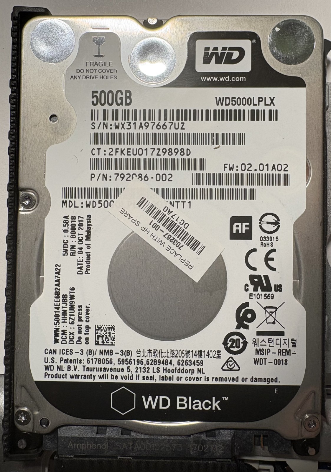 HP ProBook 440 G5 14″ HD i5-8250U @ 1.6 GHz 12 GB 500GB