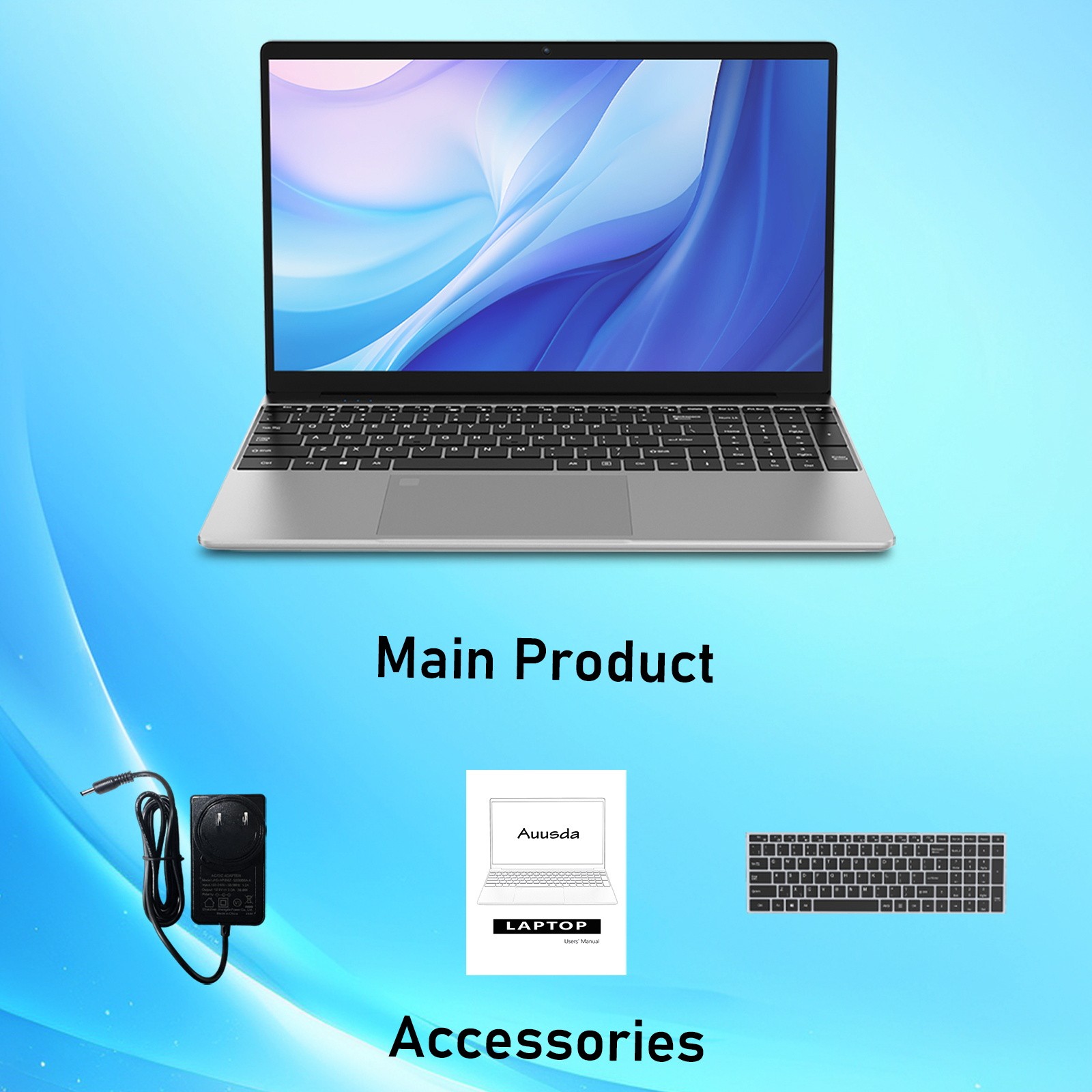 15.6″ Lightweight Laptop CPU N150 16GB + 512GB SSD 8000mAh Big Battery Capacity