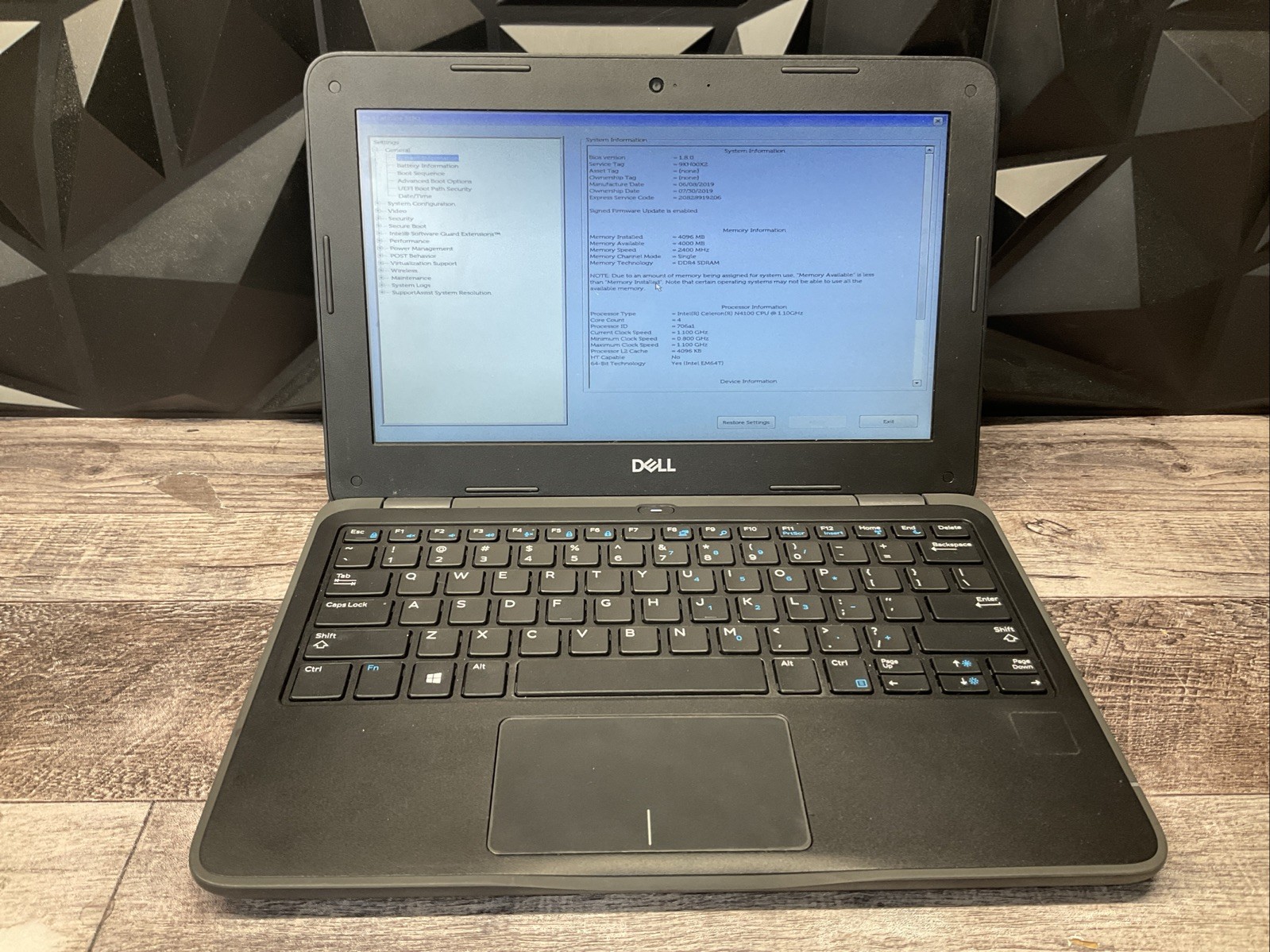 Dell Latitude 3190 / Windows 11 Pro / 64GB Storage / BIOS Unlocked / C5