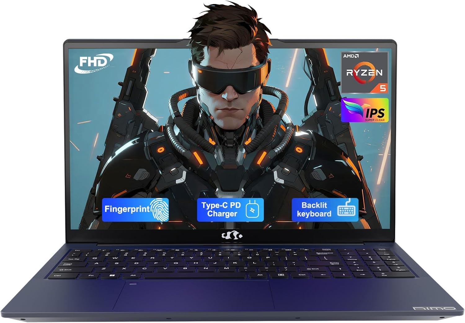 NIMO 15.6” IPS FHD Student Laptop 8GB/16GB RAM 256GB/512GB/1TB SSD AMD Ryzen 5