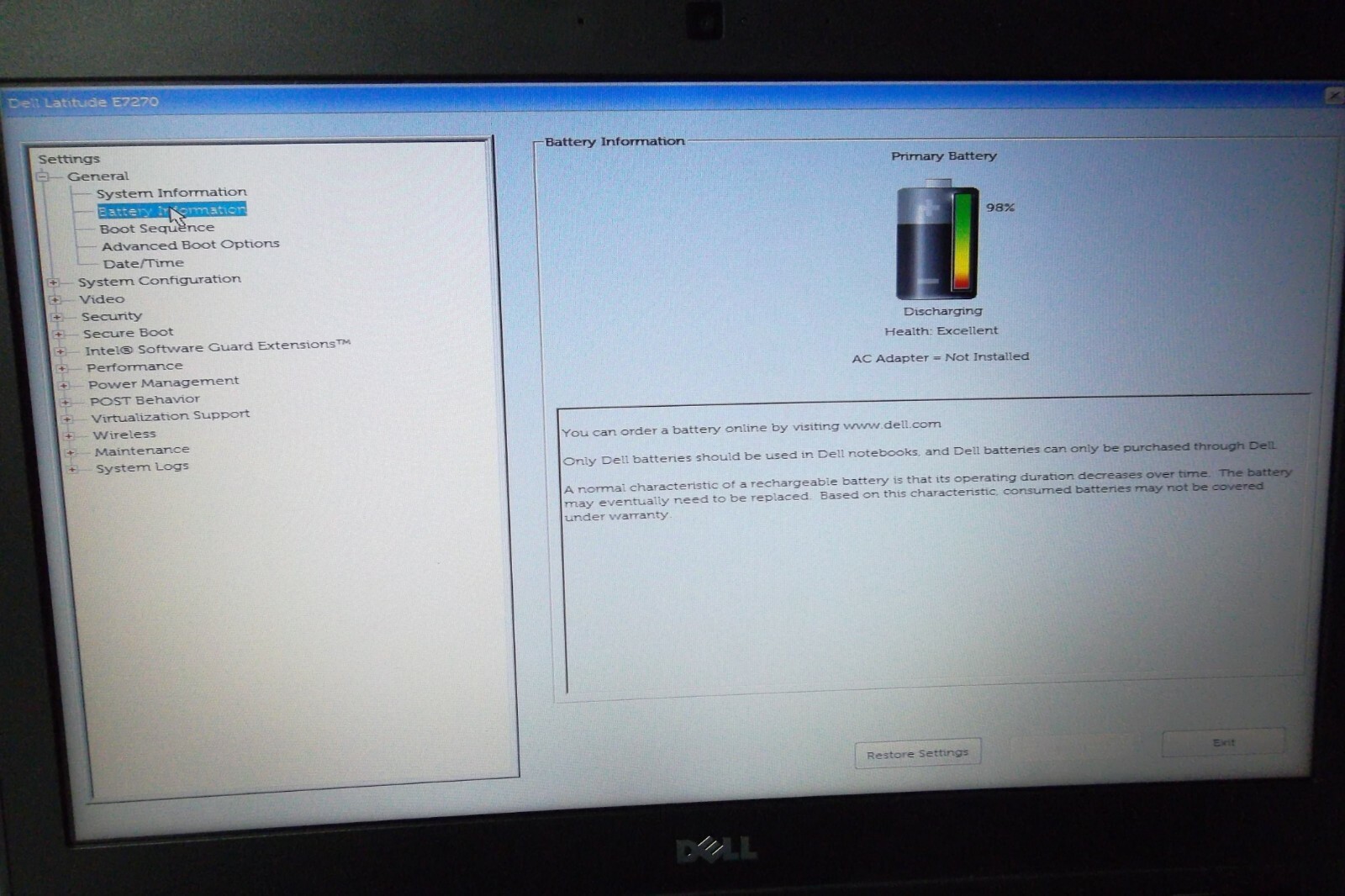 Dell Latitude E7270 Intel i5-6300U 2.4GHz 8GB Wi-Fi WebCAM Bluetooth 256GB SSD
