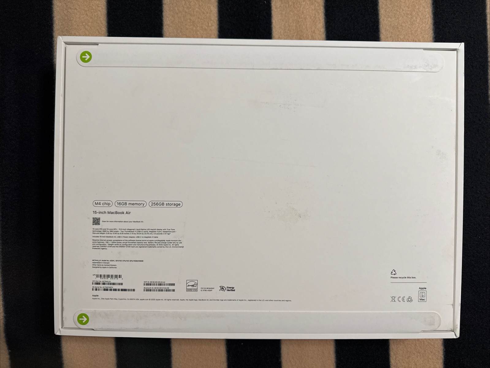 Apple MacBook Air 15″ M4 10-Core 16GB RAM 256GB SSD 2025 SKY BLUE NEW MW1H3LL/A