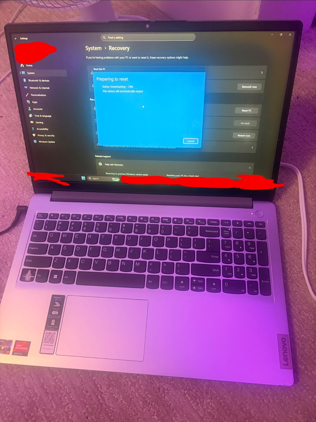 Lenovo – Ideapad 1 15.6″ (512GB SSD AMD Ryzen 7, 1.80 GHz, 12GB) USED BUT BARLEY