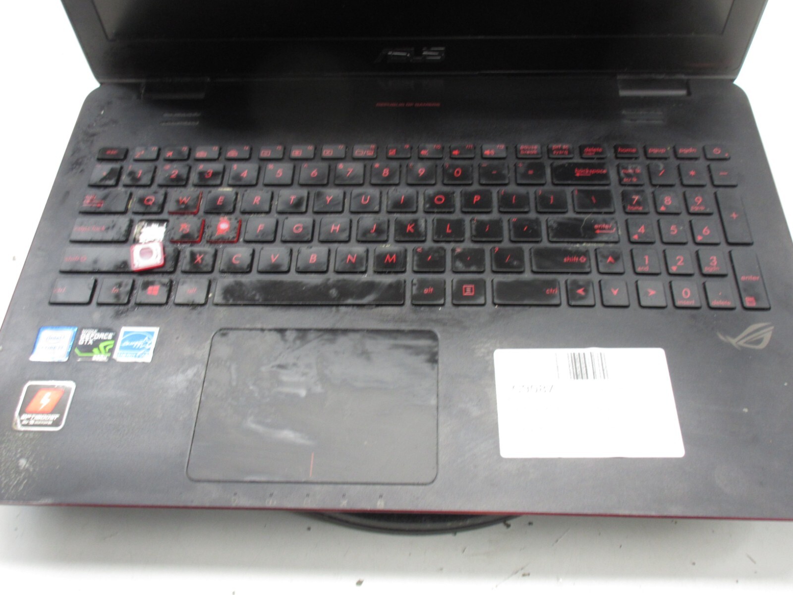 ASUS ROG GL551V Intel Core i7-6700HQ 2.60GHz 16GB NO HDD No Batt Nvidia GTX