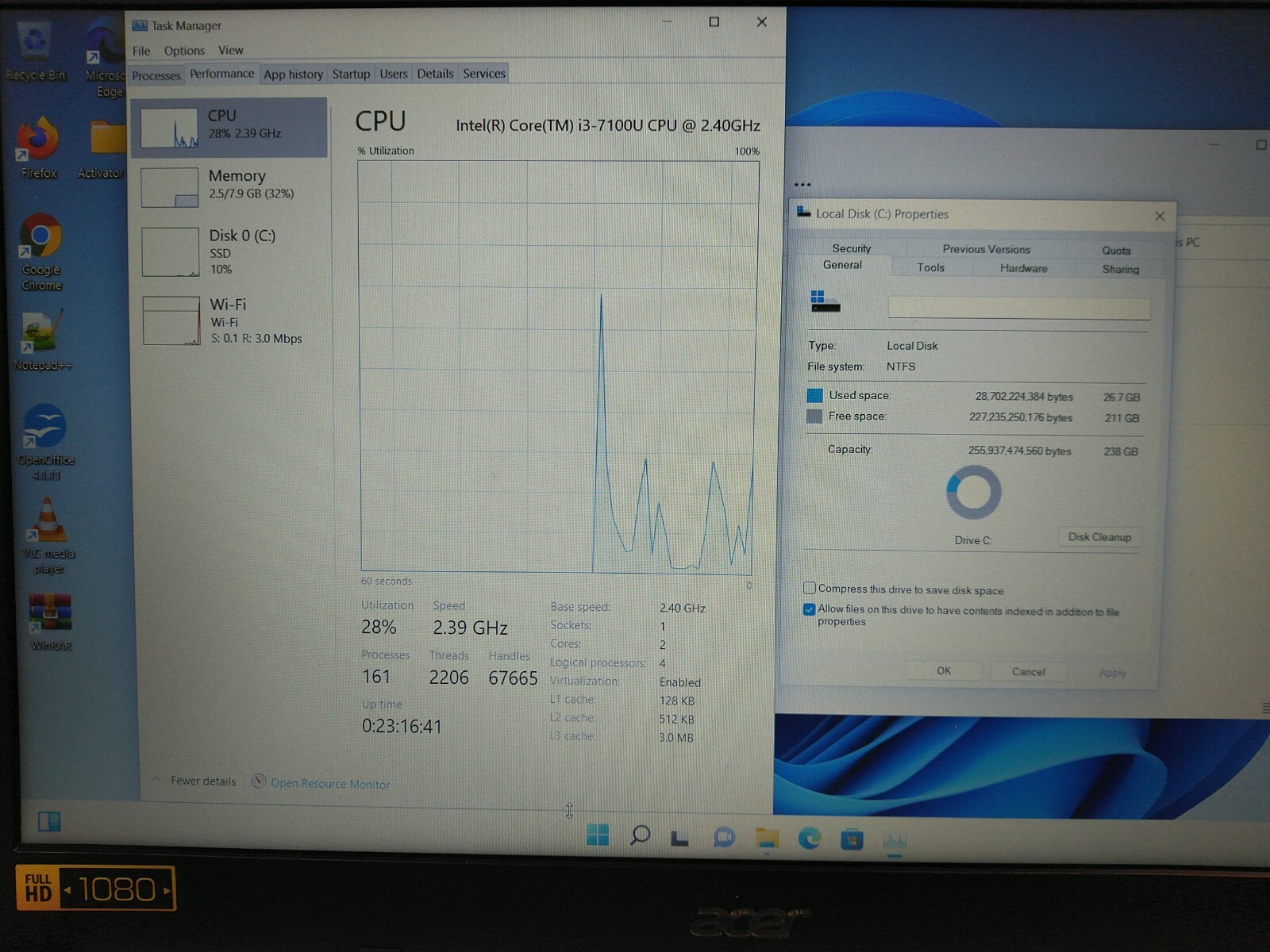 Acer Aspire A515-51 i3-7100U 2.4GH 8GB Ram 256GB SSD*READ NXGP4AA0027230AFA23400