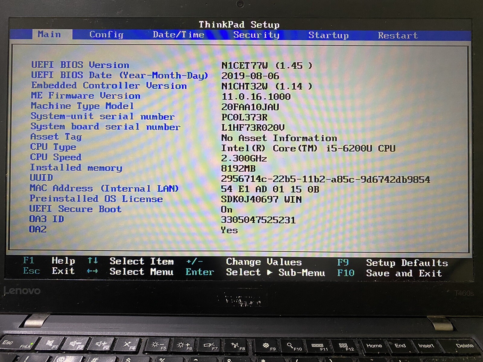 Lenovo ThinkPad T460s 14″ /Intel i5-6200U @2.3GHz /For Part
