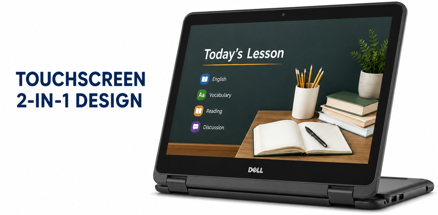 Dell Chromebook 3100 2-in-1 Touchscreen Laptop 11.6″ 4GB 32GB School Ready