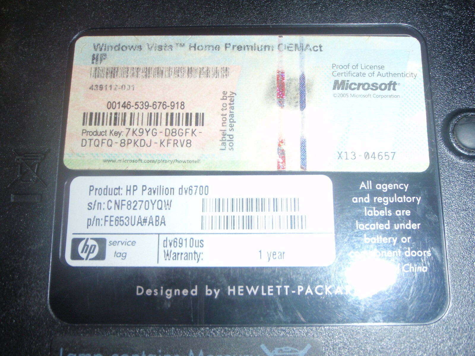 HP Pavilion dv6000 15.4in Laptop/Notebook Intel Celeron