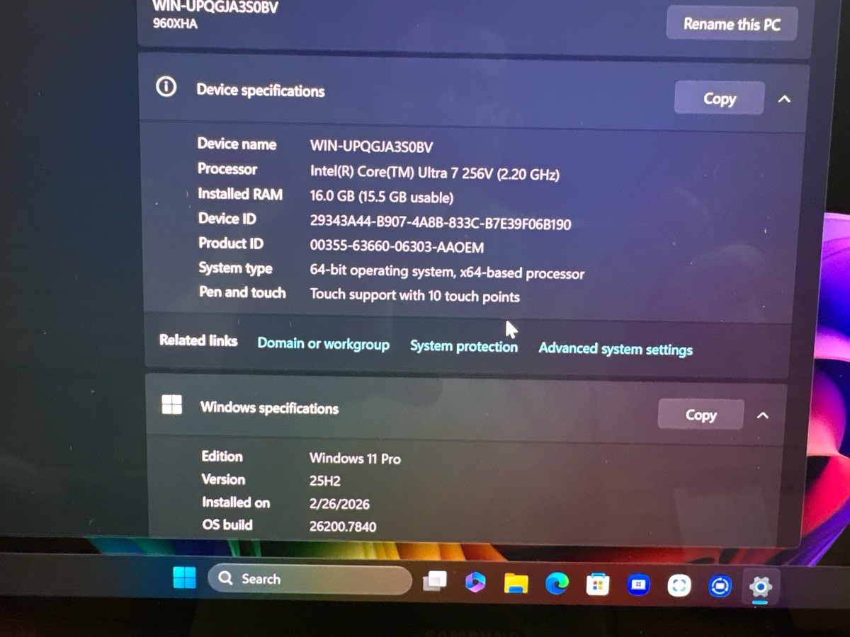 Used SAMSUNG NP964XHA Galaxy Book5 Laptop Computer 16GB 512 Ultra 7 (QUC027108)