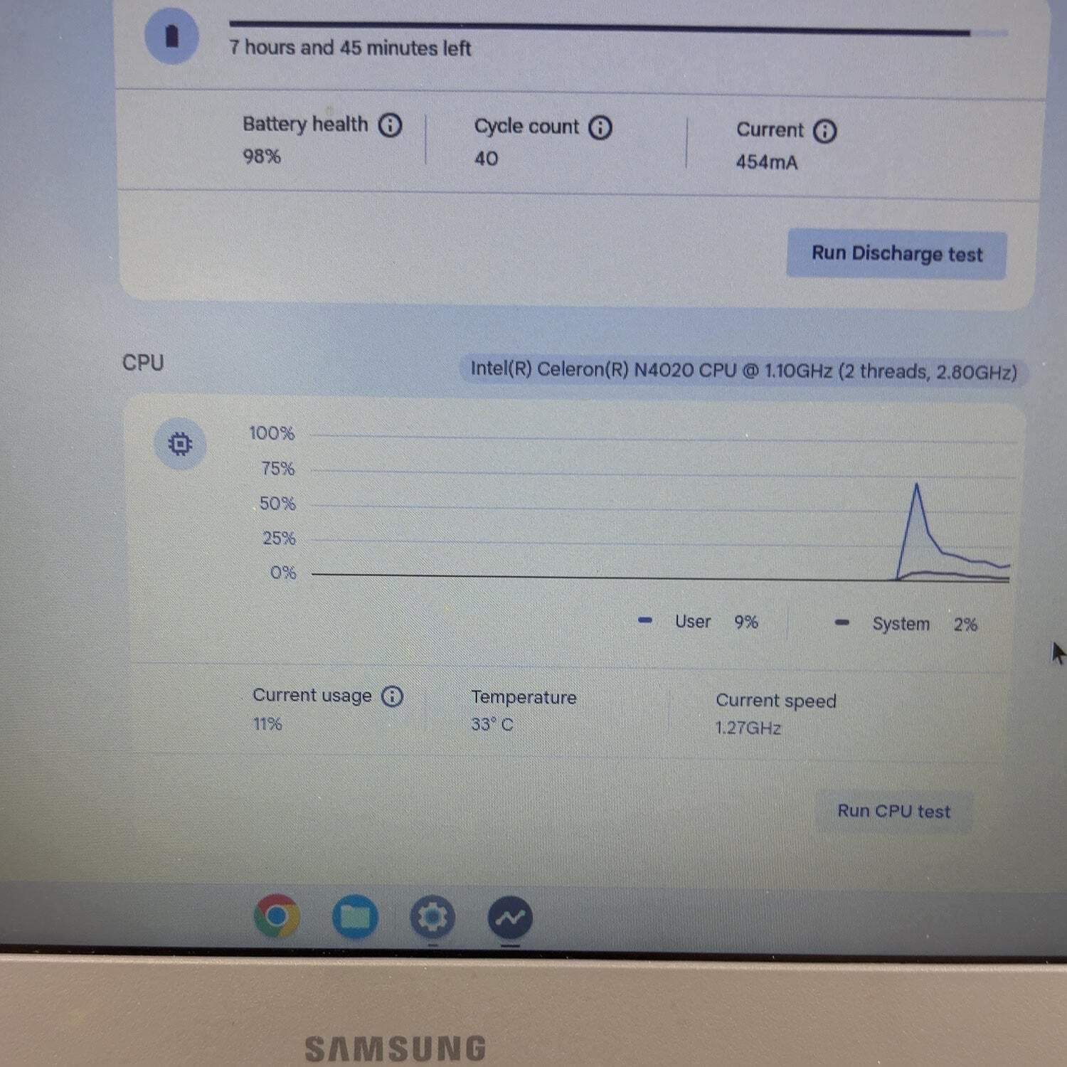 Samsung Galaxy Book4 LXE310XBA 10″ Celeron N4020 1.0GHz 32GB HDD
