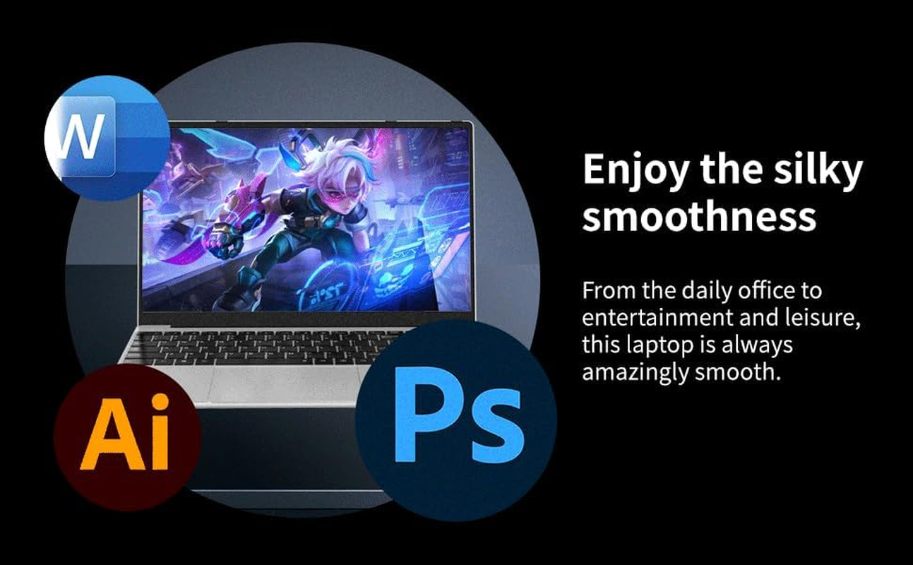 Gaming Laptop, N95 up to 3.4Ghz, 16GB RAM, 512GB SSD, 15.6″ 2K Display, Fingerpr