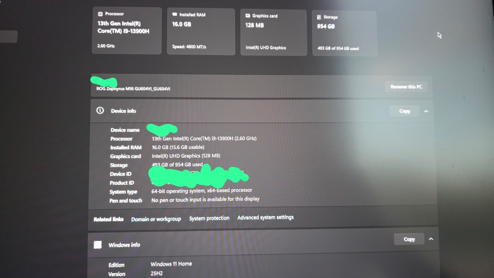 ASUS ROG Zephyrus M16 GU604VI 16″ (1TB SSD, Intel Core i9 13th Gen., 5.40…