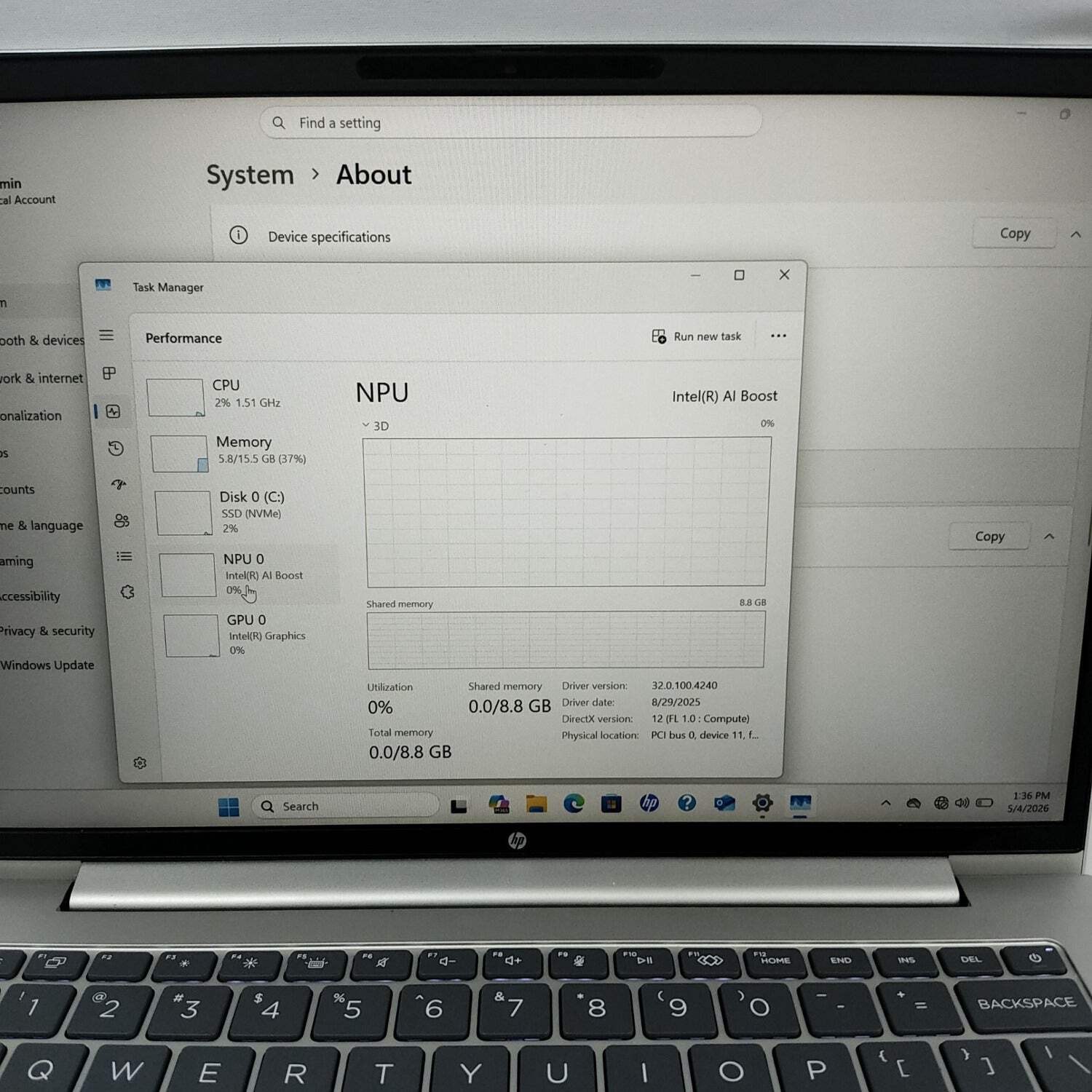 HP probook 440 g11 14″ Core Ultra 7 155U 1.7GHz 16GB RAM 512GB SSD