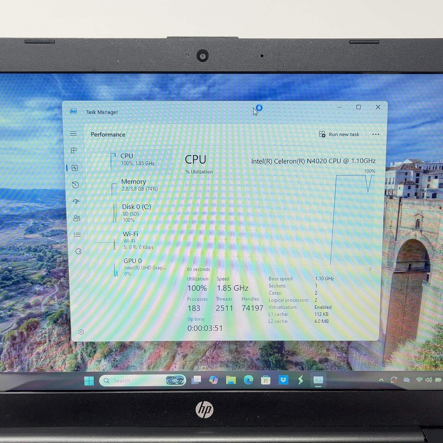 HP Stream 14-cb174wm 14″ Celeron N4020 1.1GHz 4GB RAM 64GB SSD
