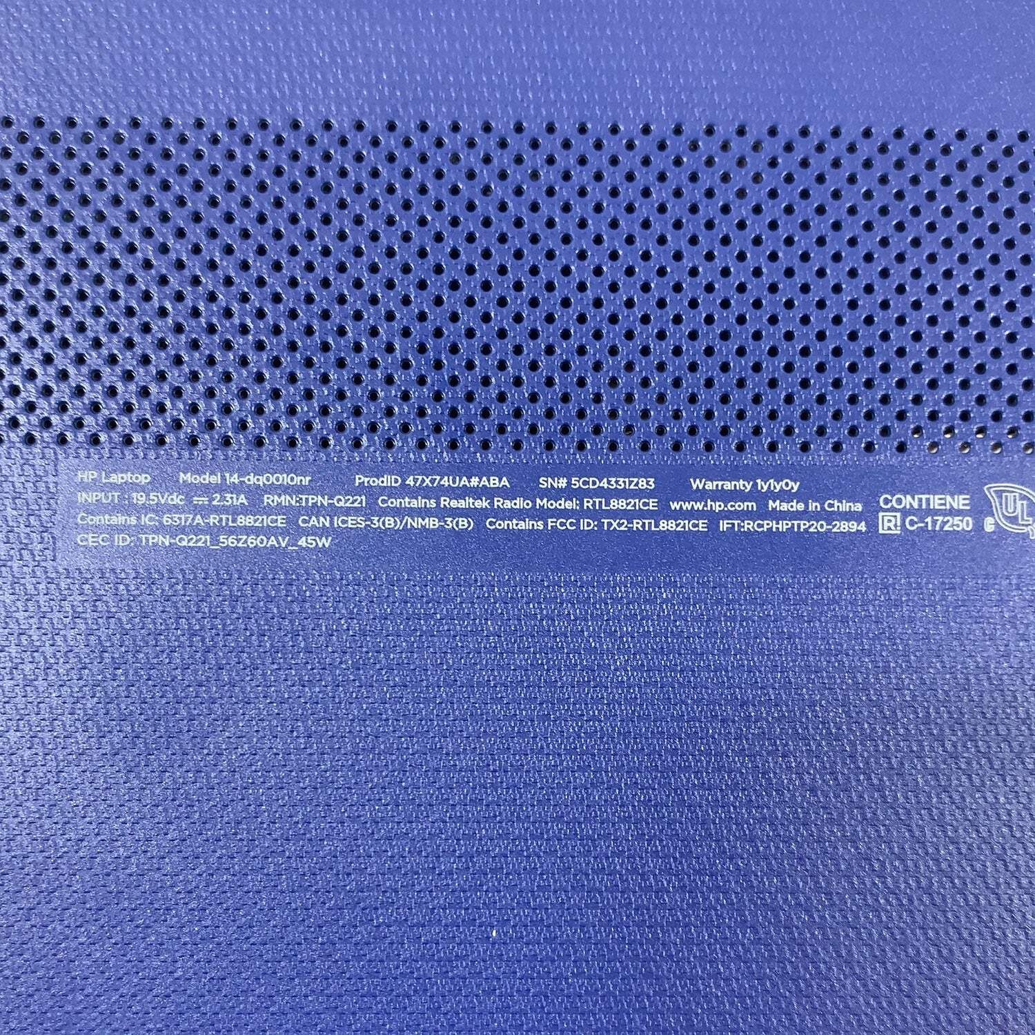 HP NoteBook 14-DQ0010NR 13.9″ Celeron N4120 1.1GHz 4GB RAM 64GB SSD