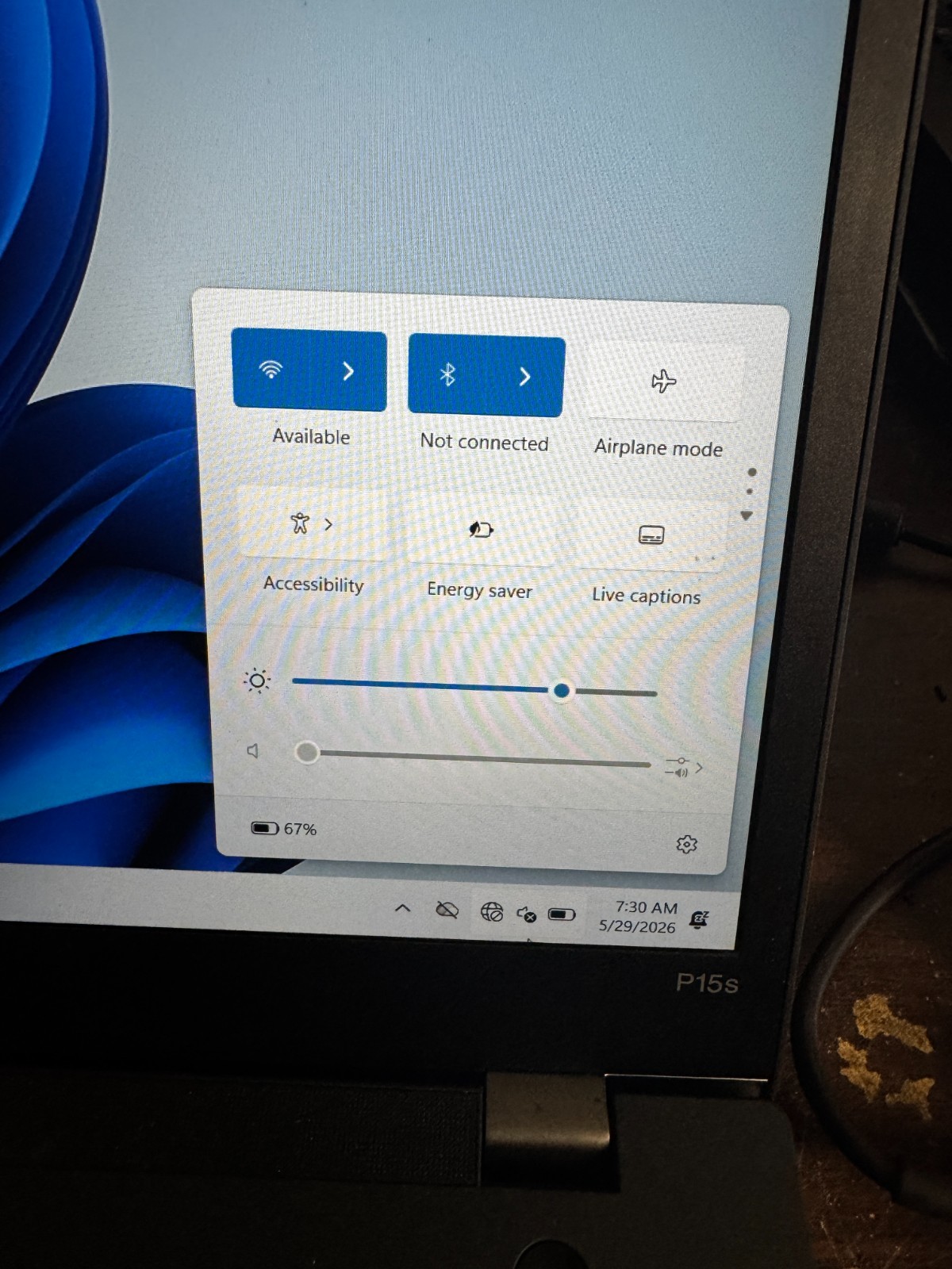 Lenovo ThinkPad P15s Gen 1 Core I7-10510 500GB SSD 16GB RAM *READ #5876
