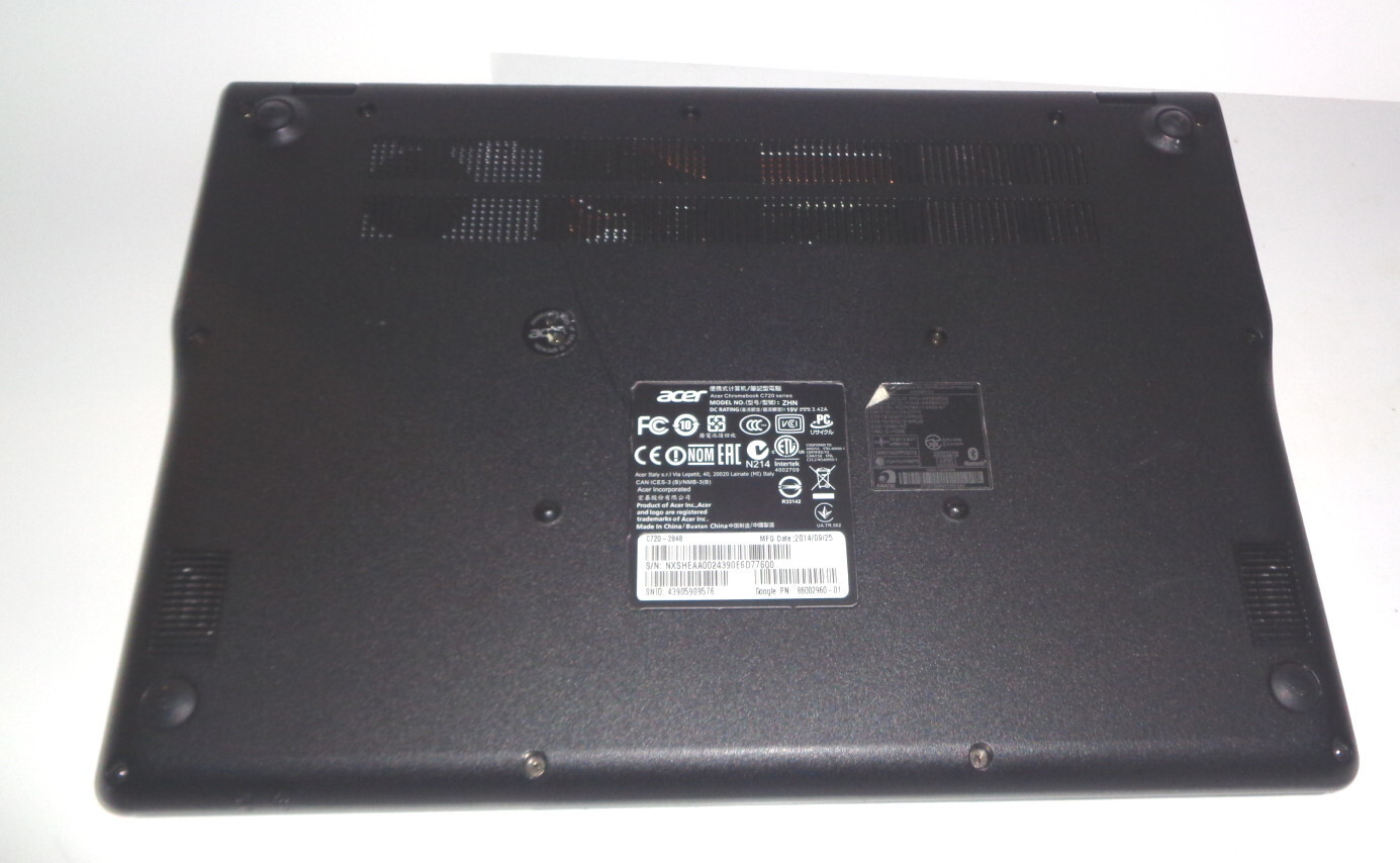 Compact Notebook Acer Chromebook C720 11.6″ Celeron 1.4GHz RAM 2GB SSD SPI 32GB