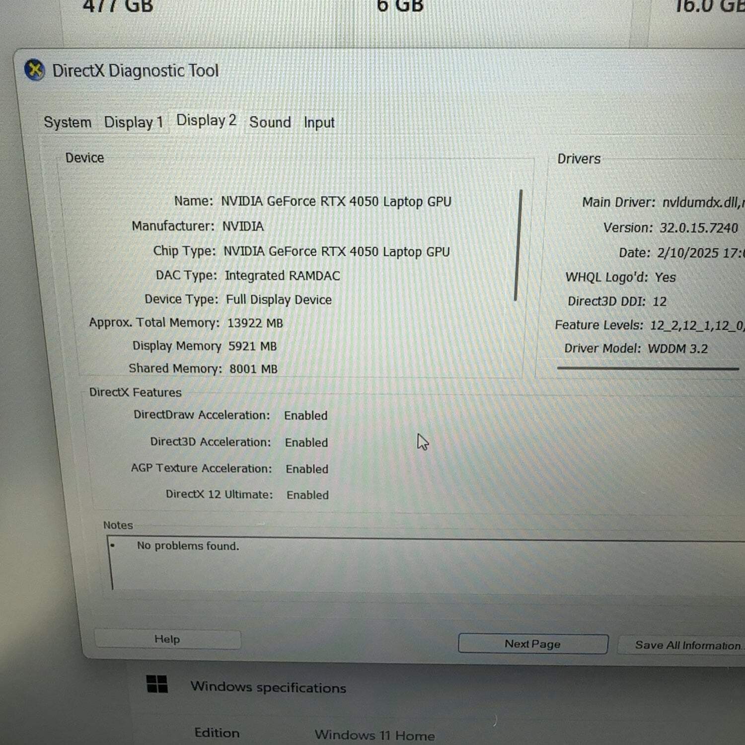 Asus TUF F16 FX607VU 16″ i7-13620H 2.4GHz 16GB RAM 512GB SSD GeForce RTX 4050