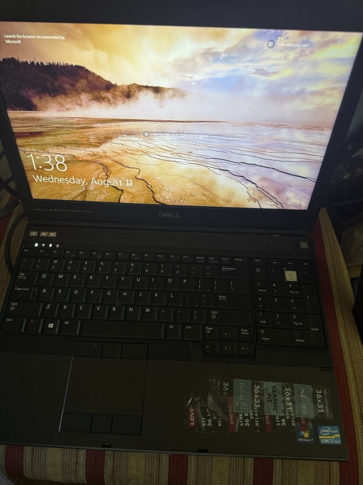Dell Precision M4700 15.6” i7 Laptop w/ Charger Works Missing Key As Is