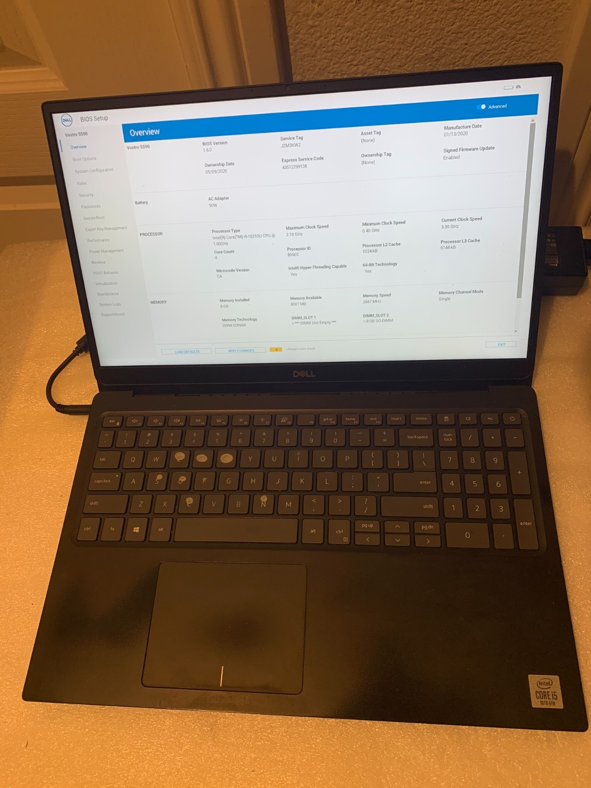 Dell Vostro 5590 I5 10th Gen READ