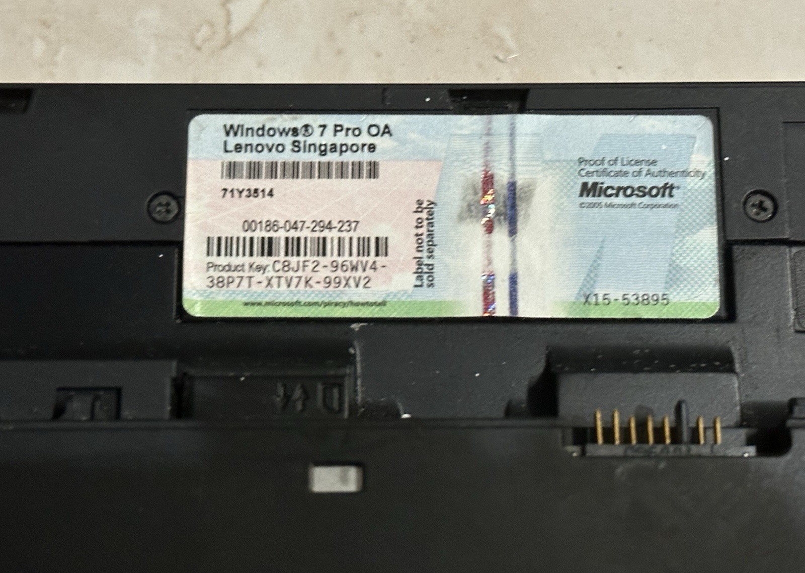 Lenovo ThinkPad W510 i7-720QM Win 7, No Battery