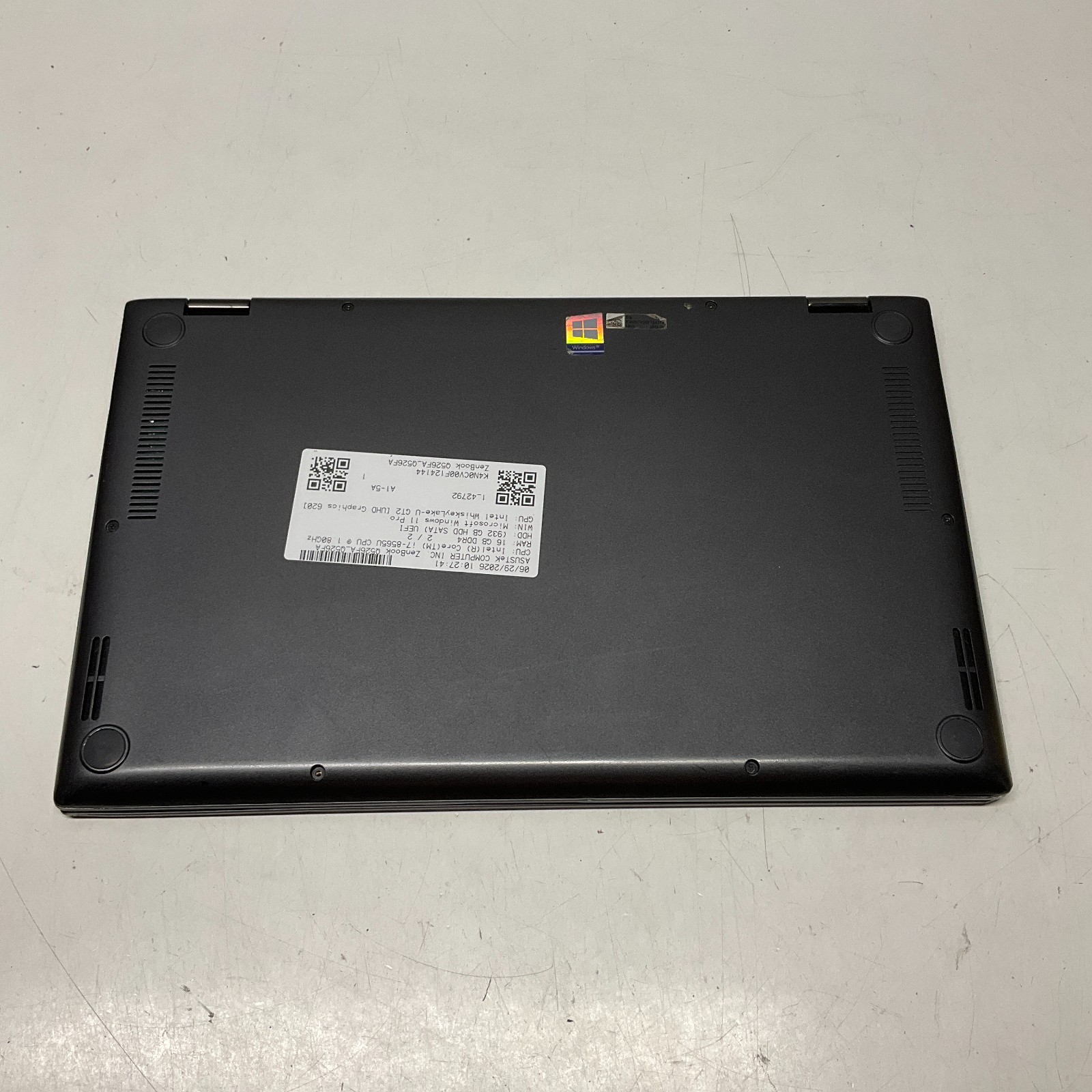 Asus Zenbook 15 Q526FA 15.6″ i7-8565U 1.80GHz 16GB 1TB HDD Win 11 Pro READ