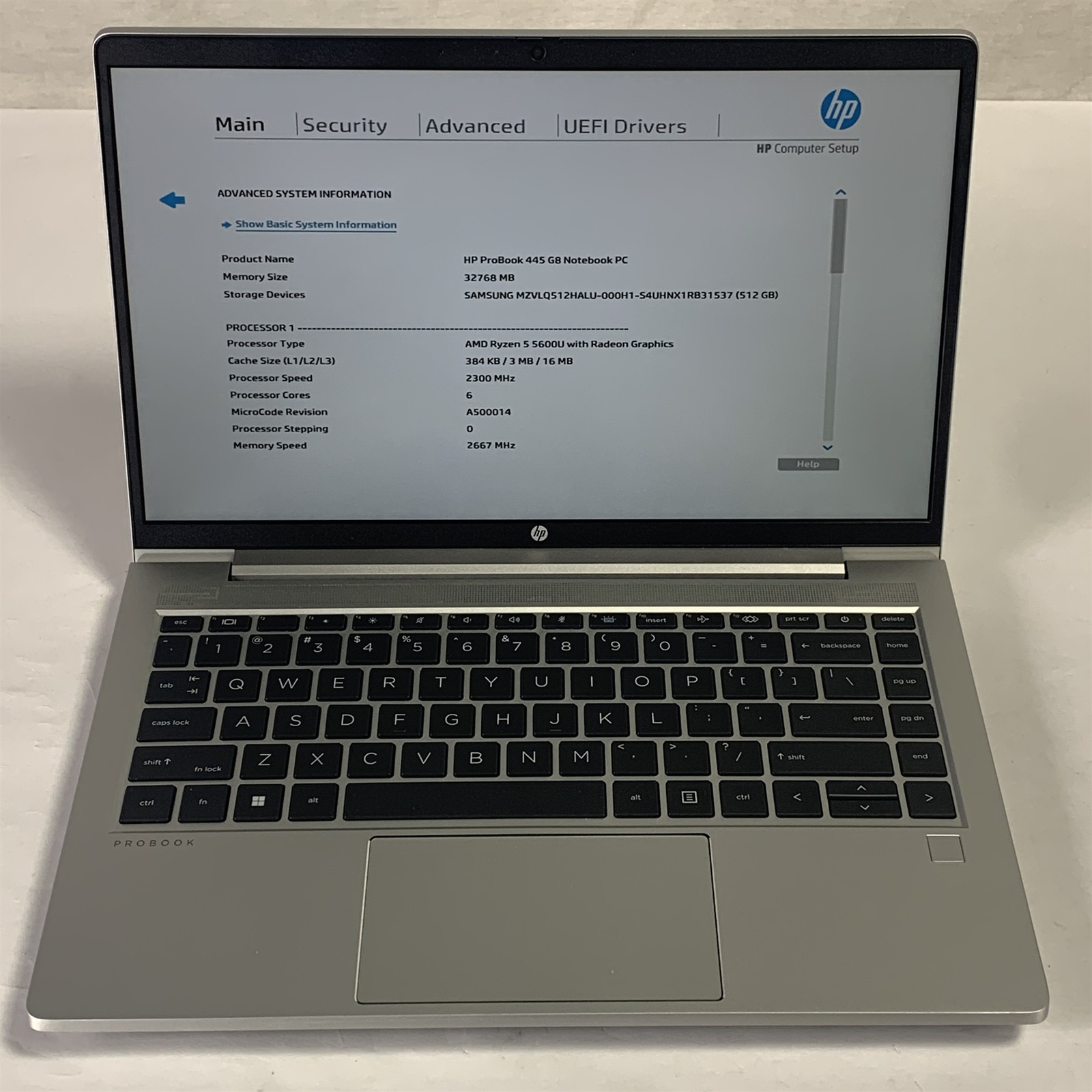 HP ProBook 445 G8 14″ Laptop Ryzen 5 5600U 2.3GHz 32GB 512GB NVMe SSD – Win11
