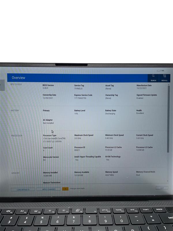 DELL XPS 13 9310 13″ i7 3.0GHz 16GB RAM 512GB SSD – Grade D