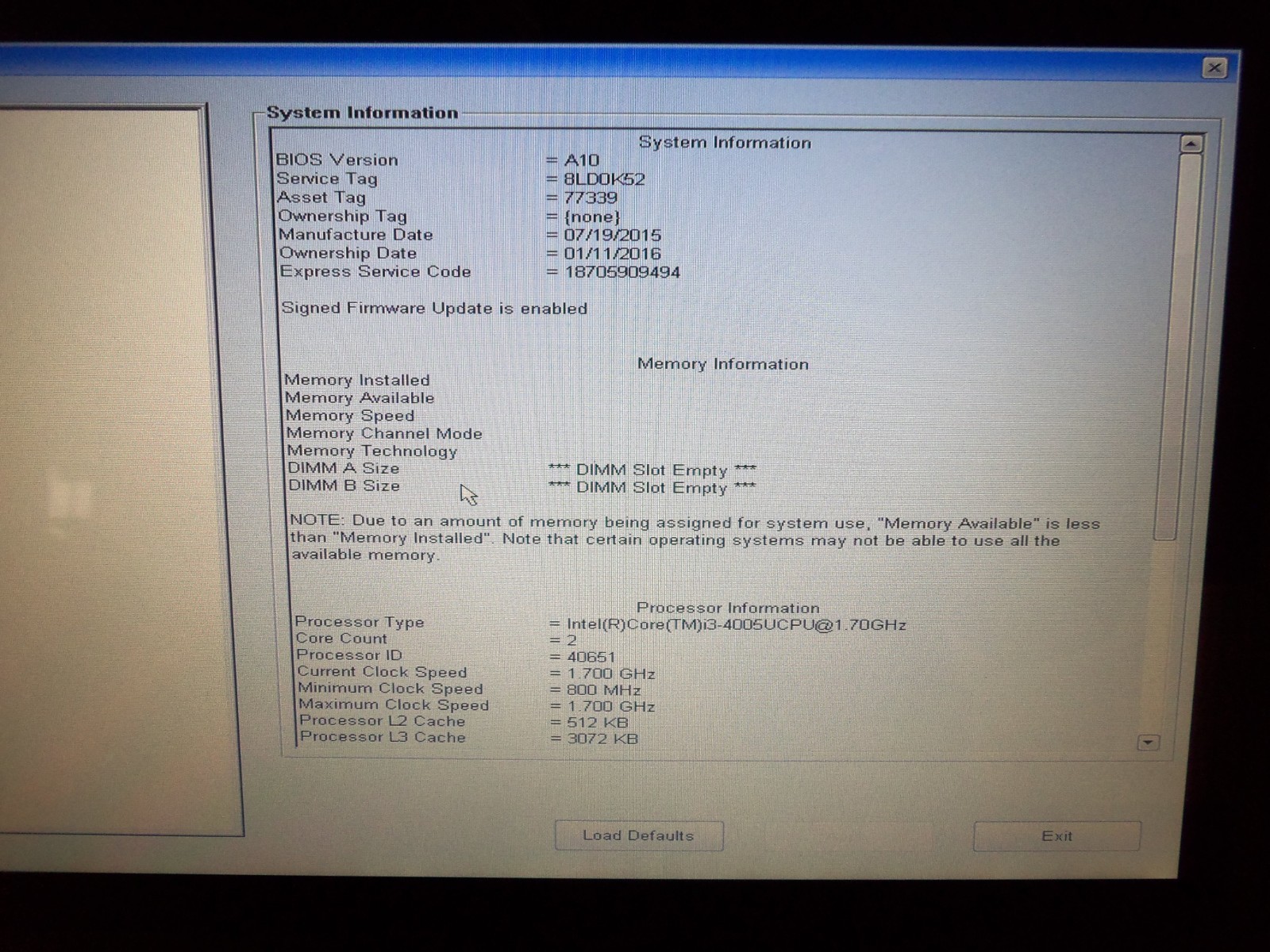 Dell Latitude 3340 Laptop Computer Intel Core i3-4005U 1.70GHz NO RAM NO HDD