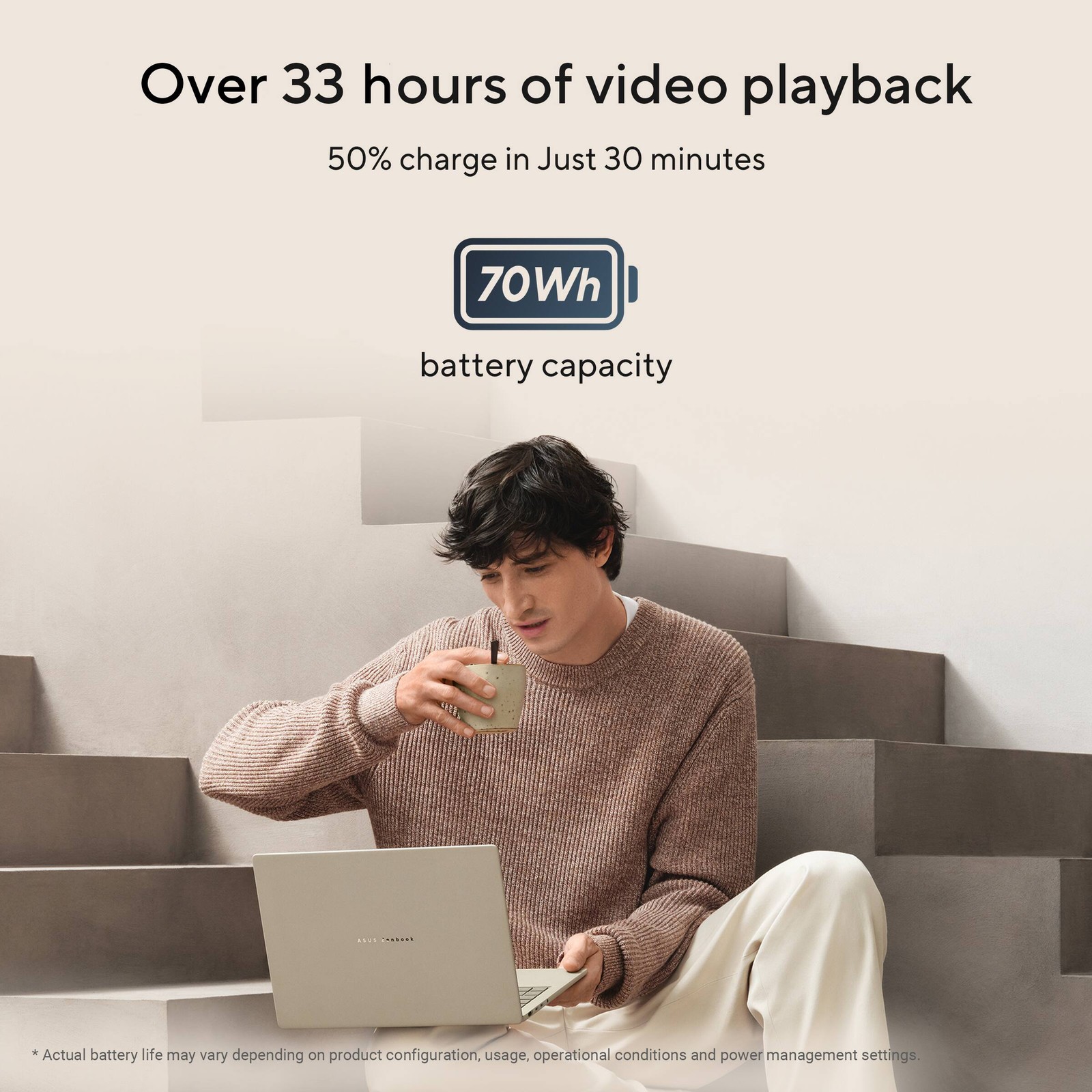 ASUS – Zenbook A14 14OLED 2K Display – Snapdragon X2 Elite 2026 – 16GB Memo…
